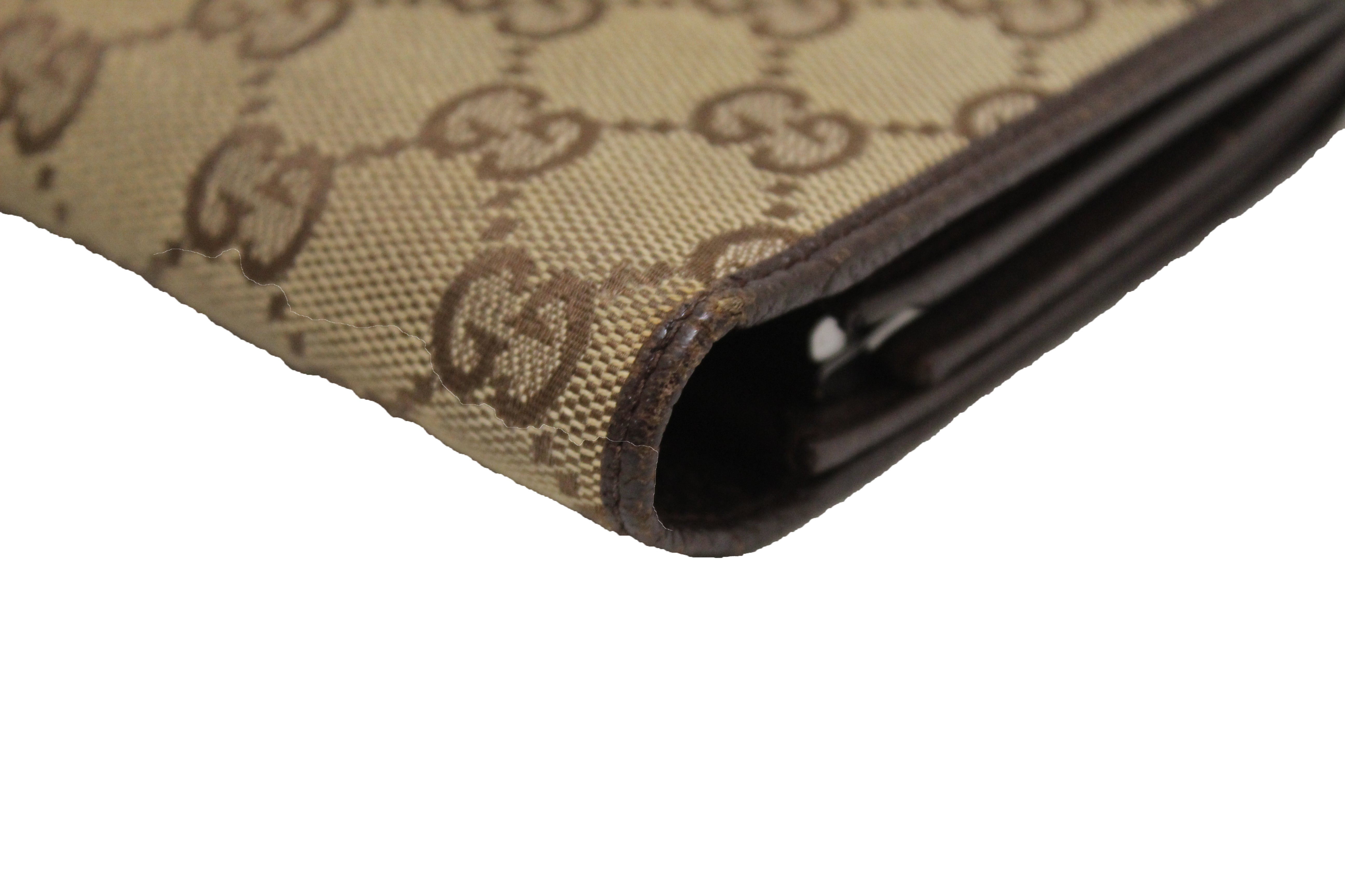 Gucci Men' s Wallet Signature Brown Leather Web Brown / White Stripe Fabric  (GGMW2012) – Dellamoda