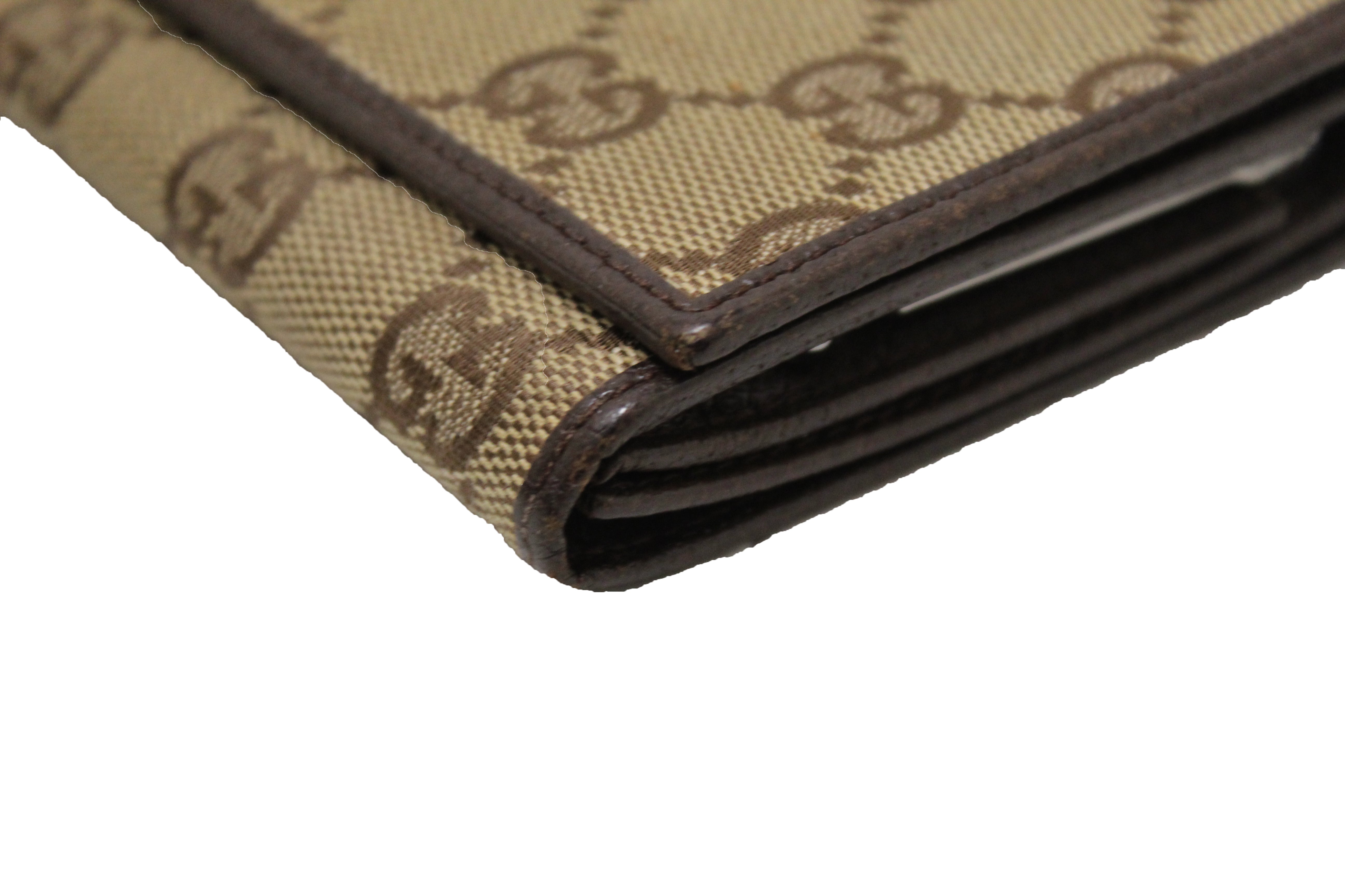 Gucci Beige & Purple Fabric & Leather Wallet