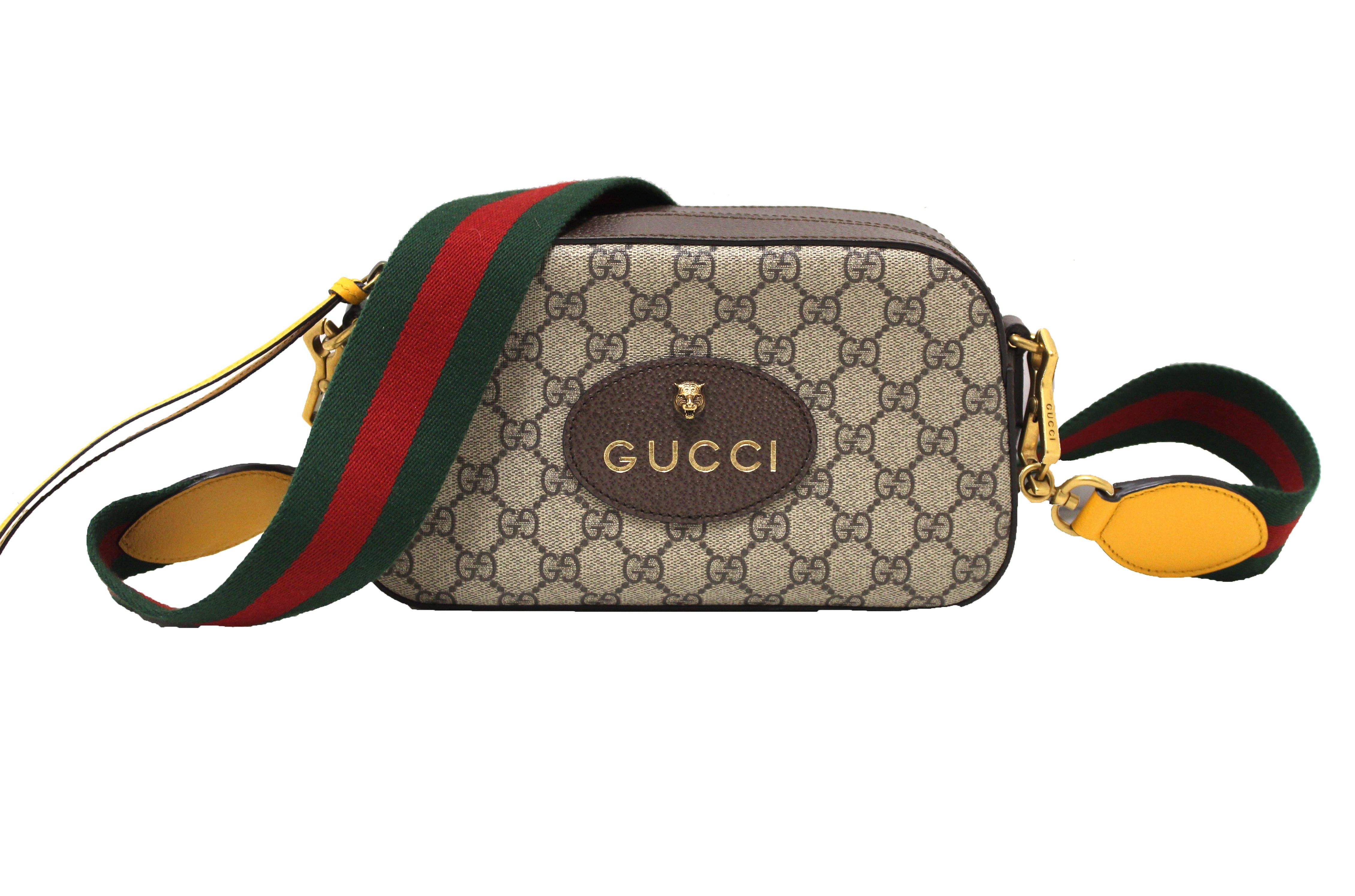 Shop authentic Gucci GG Leather Messenger Bag at revogue for just USD 840.00