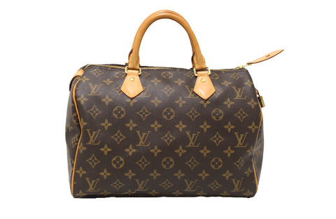 Authentic Louis Vuitton Classic Monogram Speedy 30 Handbag