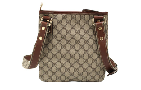 Authentic NEW Gucci Brown GG Coated Canvas Small Crossbody Bag
