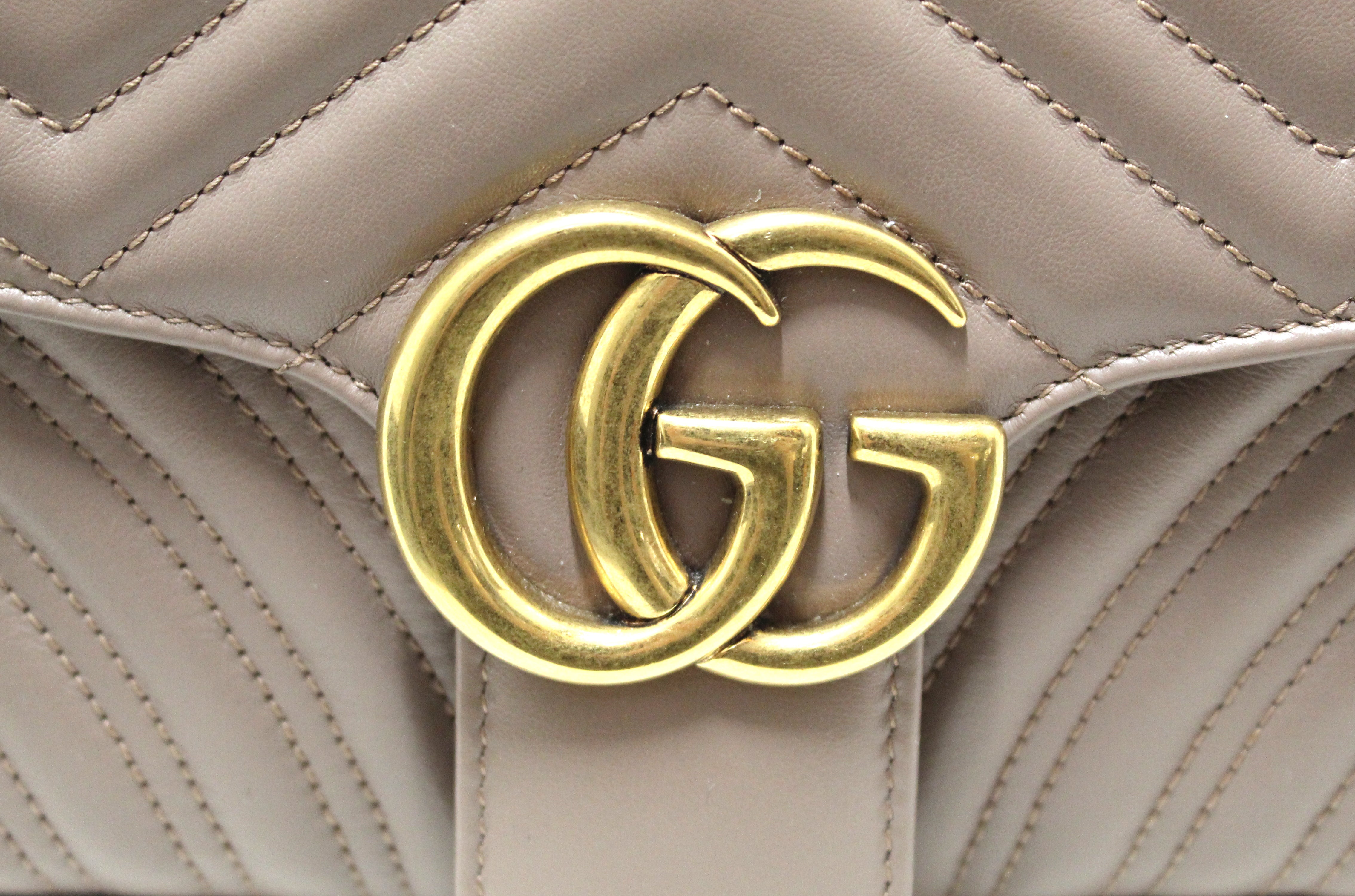 Real vs Fake Gucci GG Marmont Small Matelasse Bag Black 