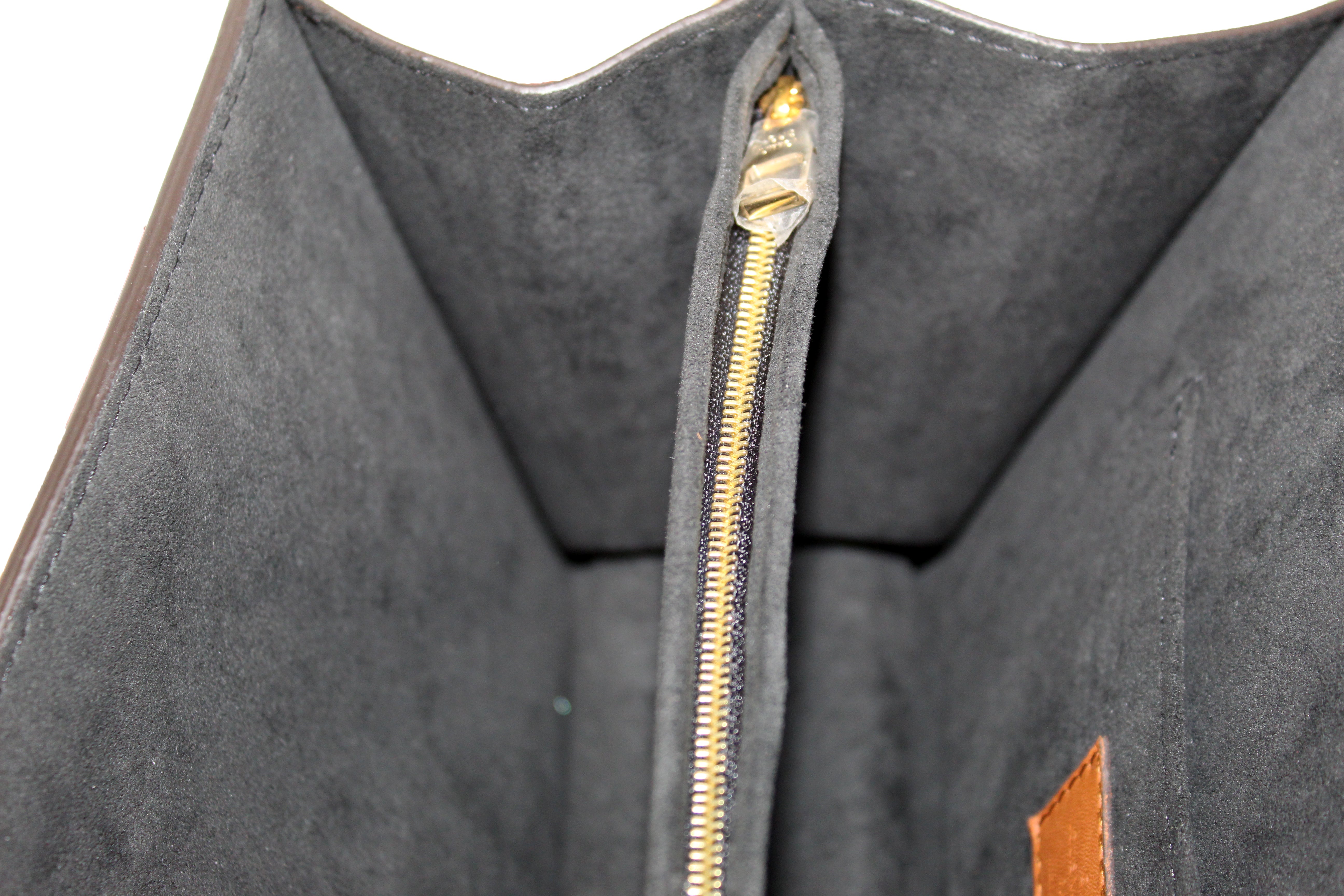 Louis Vuitton grey Canvas Dauphine MM Shoulder Bag