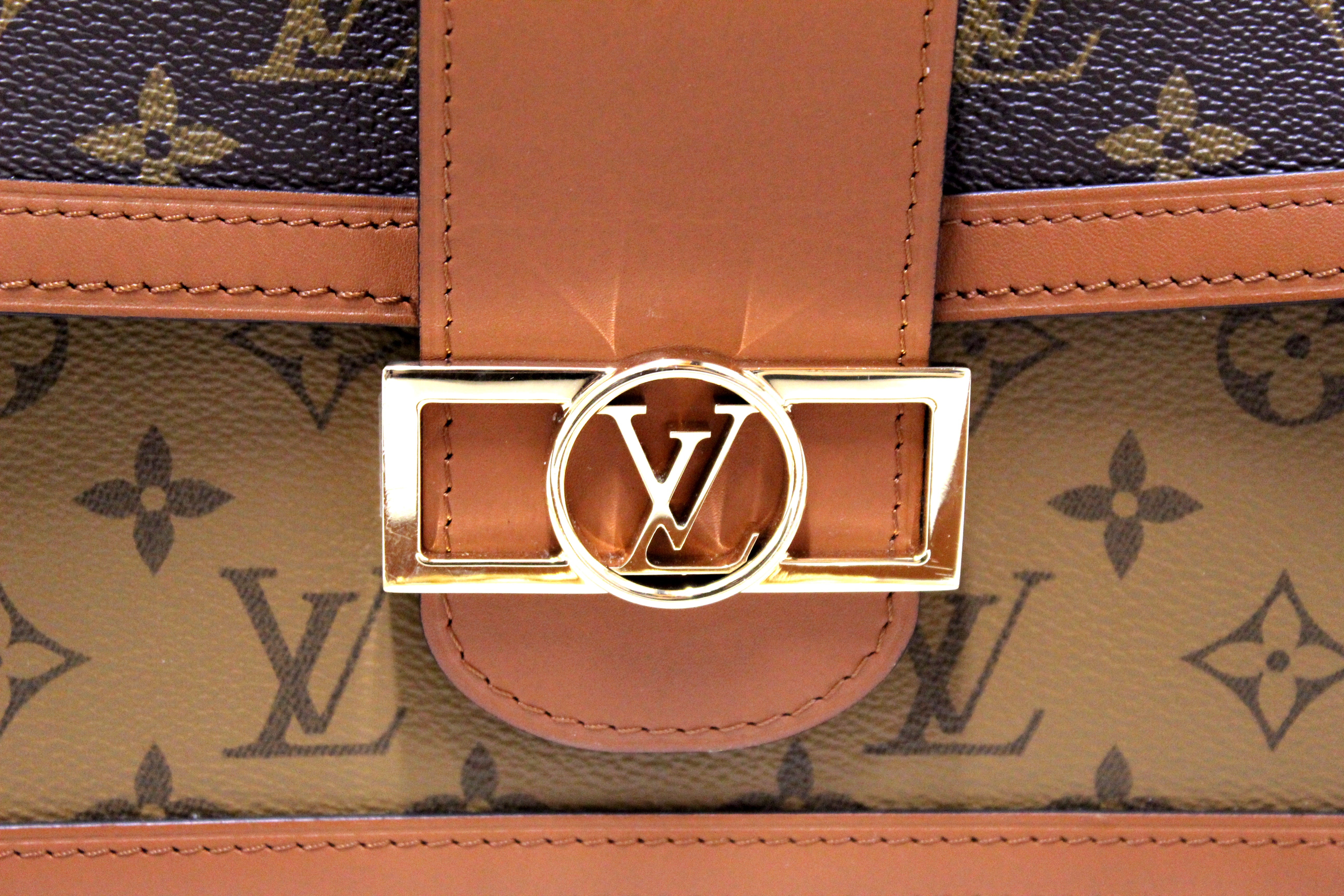 Louis Vuitton Dauphine MM in Reverse Monogram Canvas (Date code