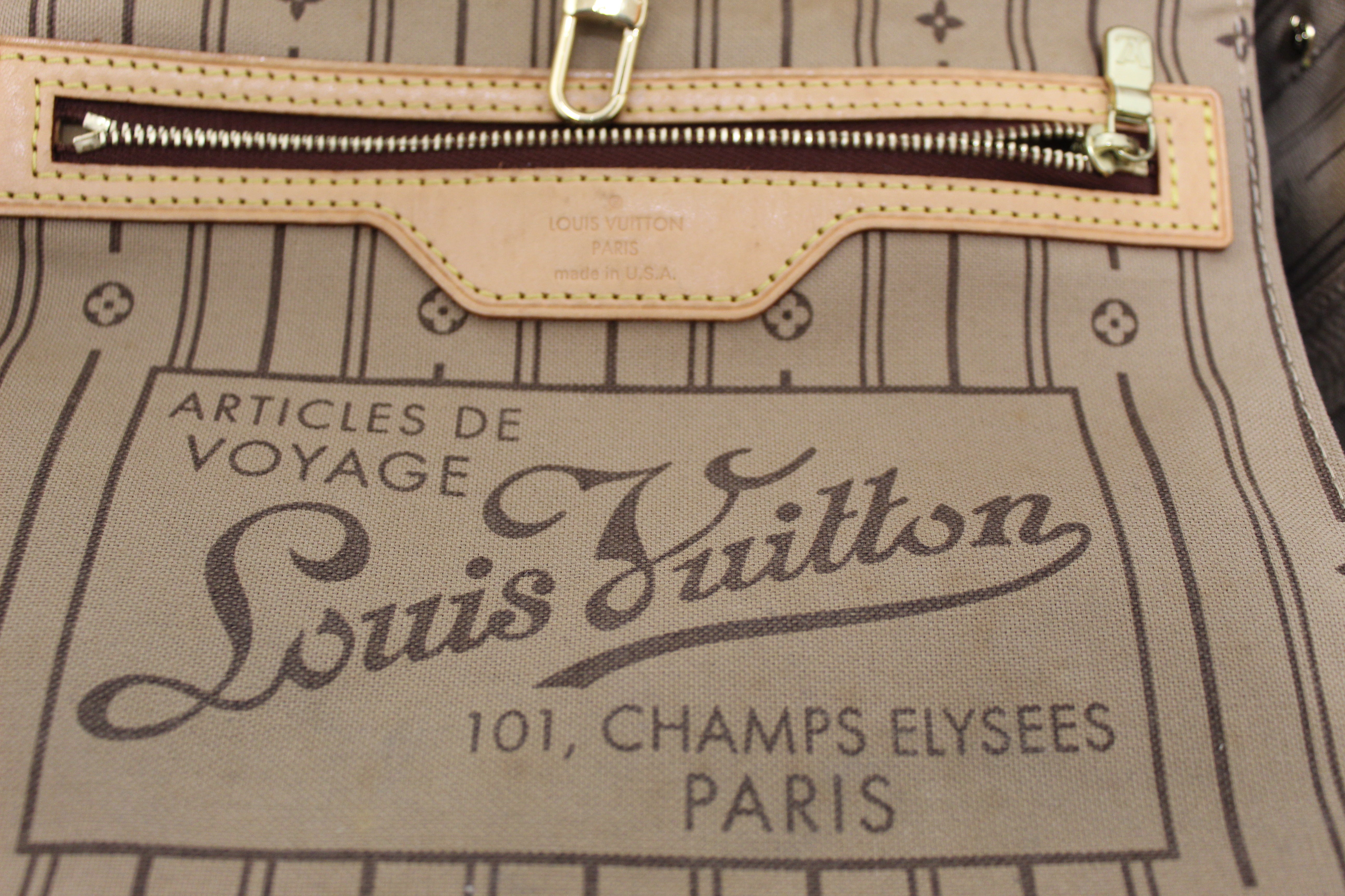 Authentic Louis Vuitton Classic Monogram Neverfull PM Tote