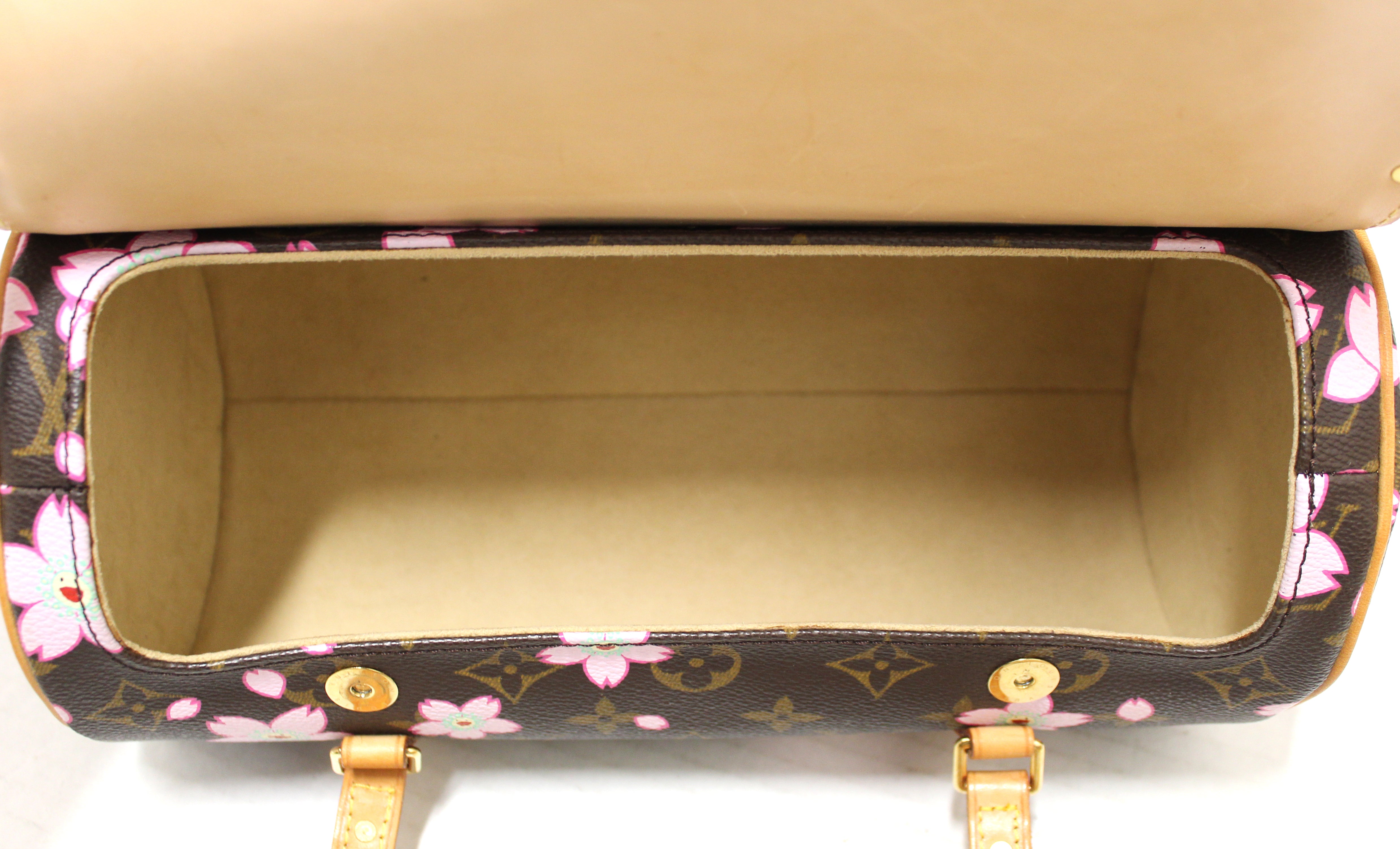 Louis Vuitton Papillon Handbag Limited Edition Cherry Blossom Monogram Brown