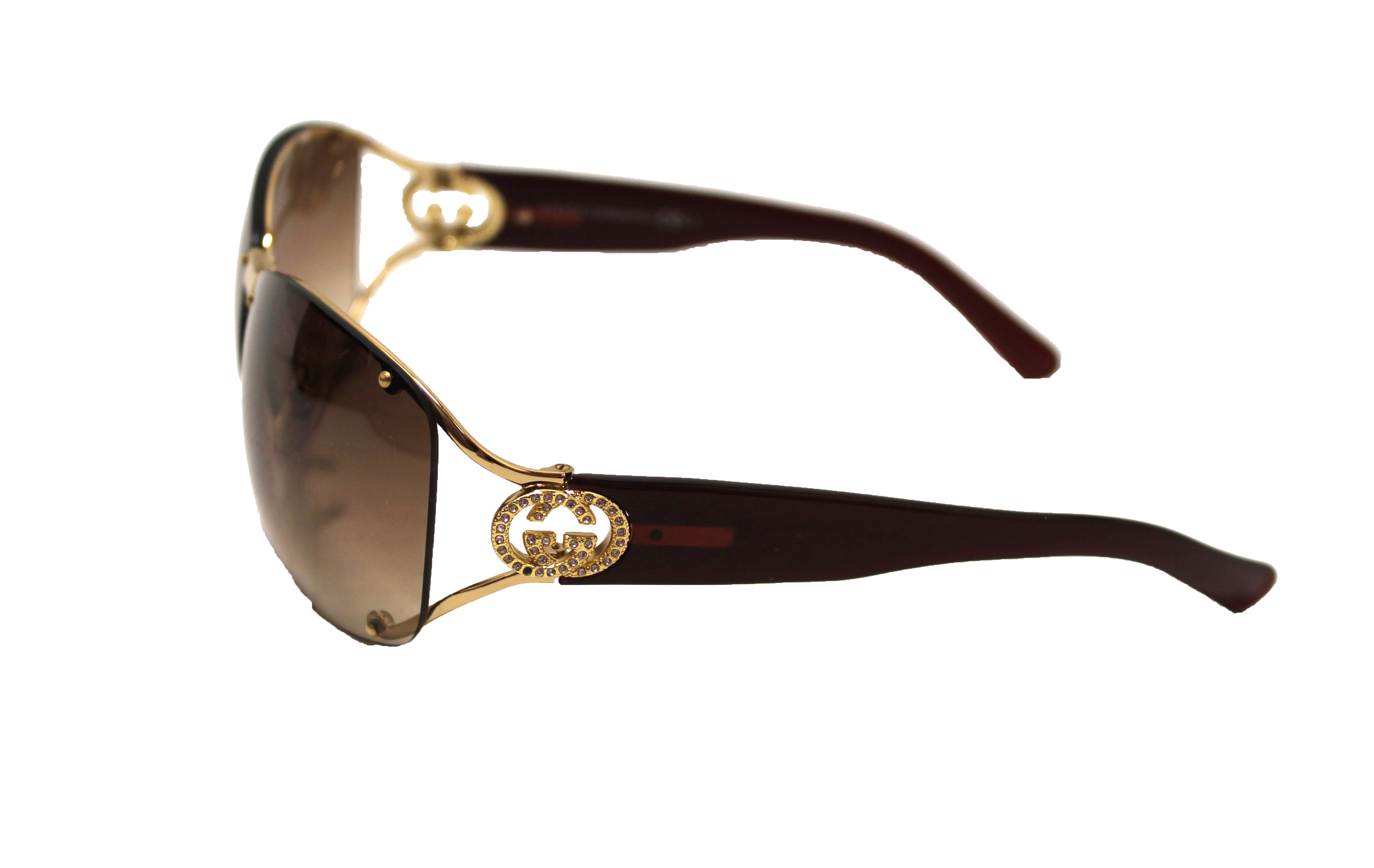 Authentic Gucci Brown GG Crystal 2820/F/S Sunglasses