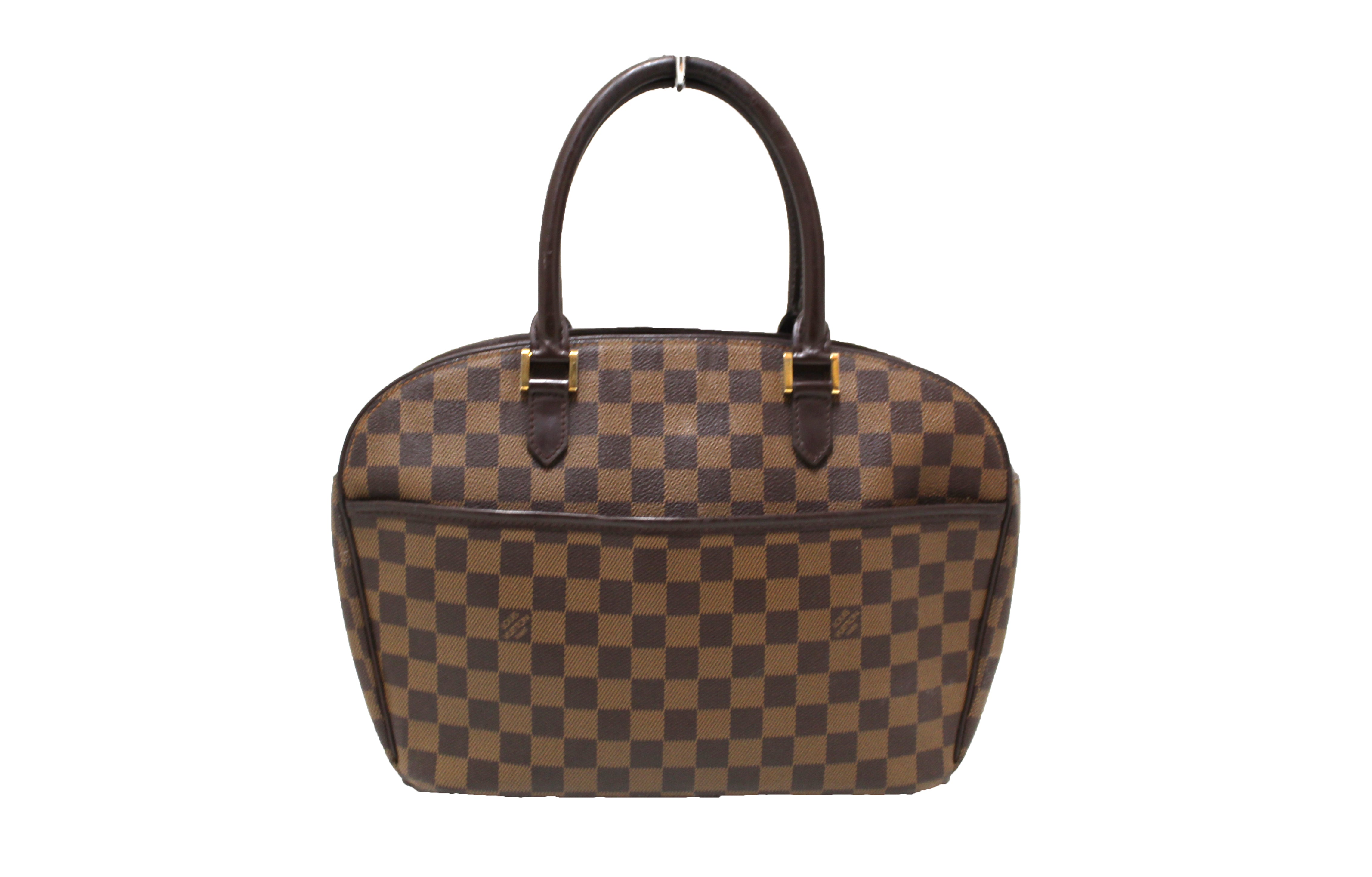 Authentic Louis Vuitton Damier Ebene Sarria Horizonal Hand Bag
