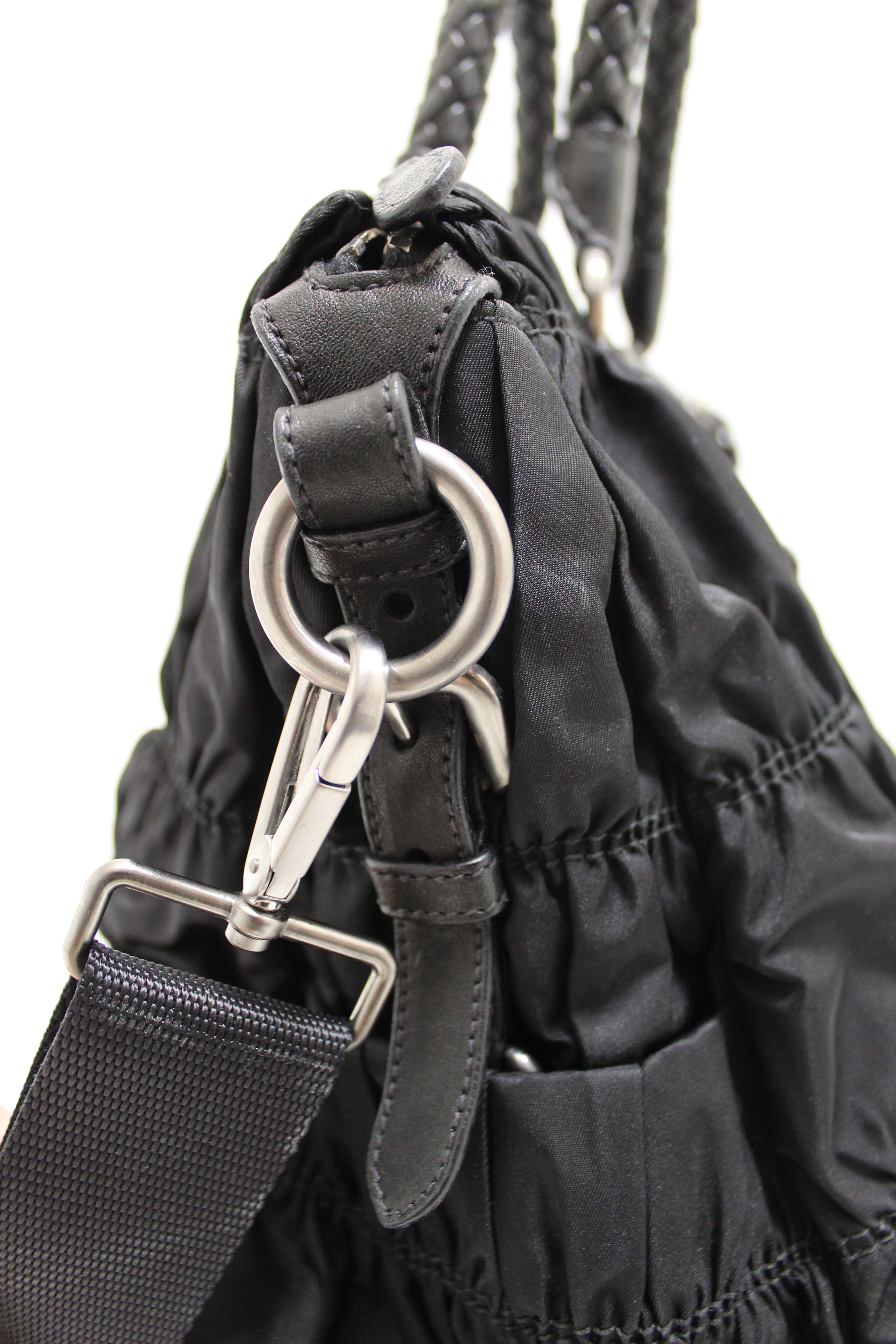 Authentic PRADA Nylon Handbag Tote Bag #16116