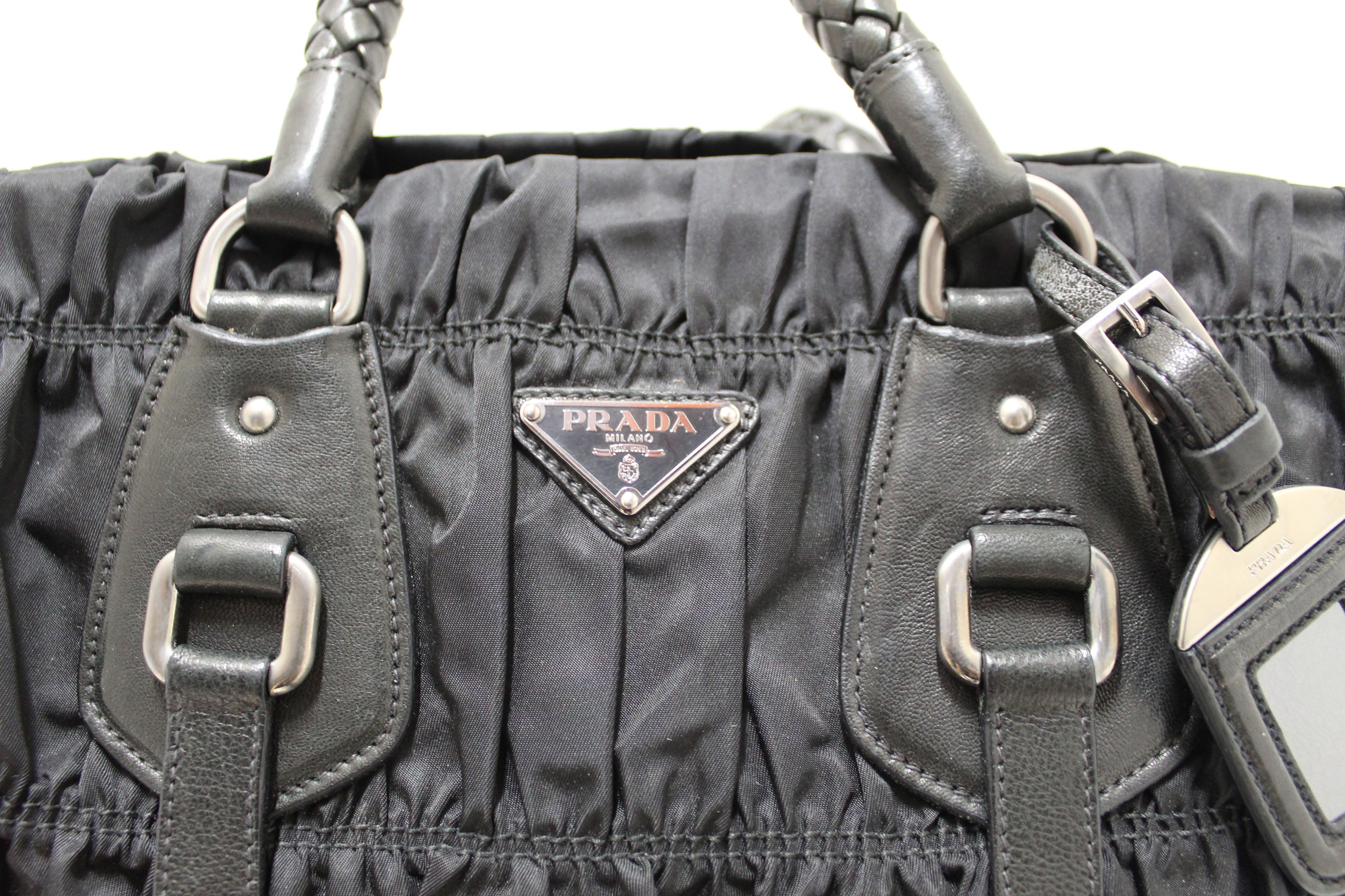Authentic Prada Black Medium Nylon Shoulder Bag