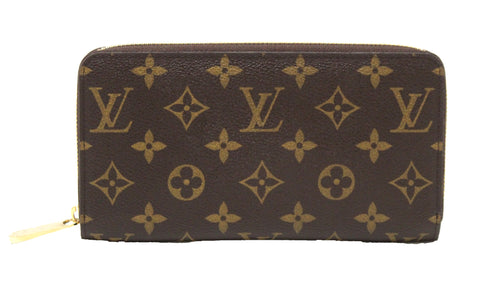 Authentic Louis Vuitton Classic Monogram Canvas Zippy Wallet