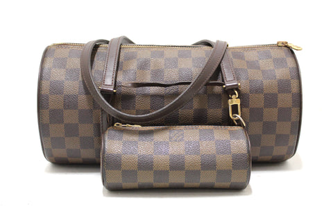 Authentic Louis Vuitton Damier Ebene Papillon 30 Handbag