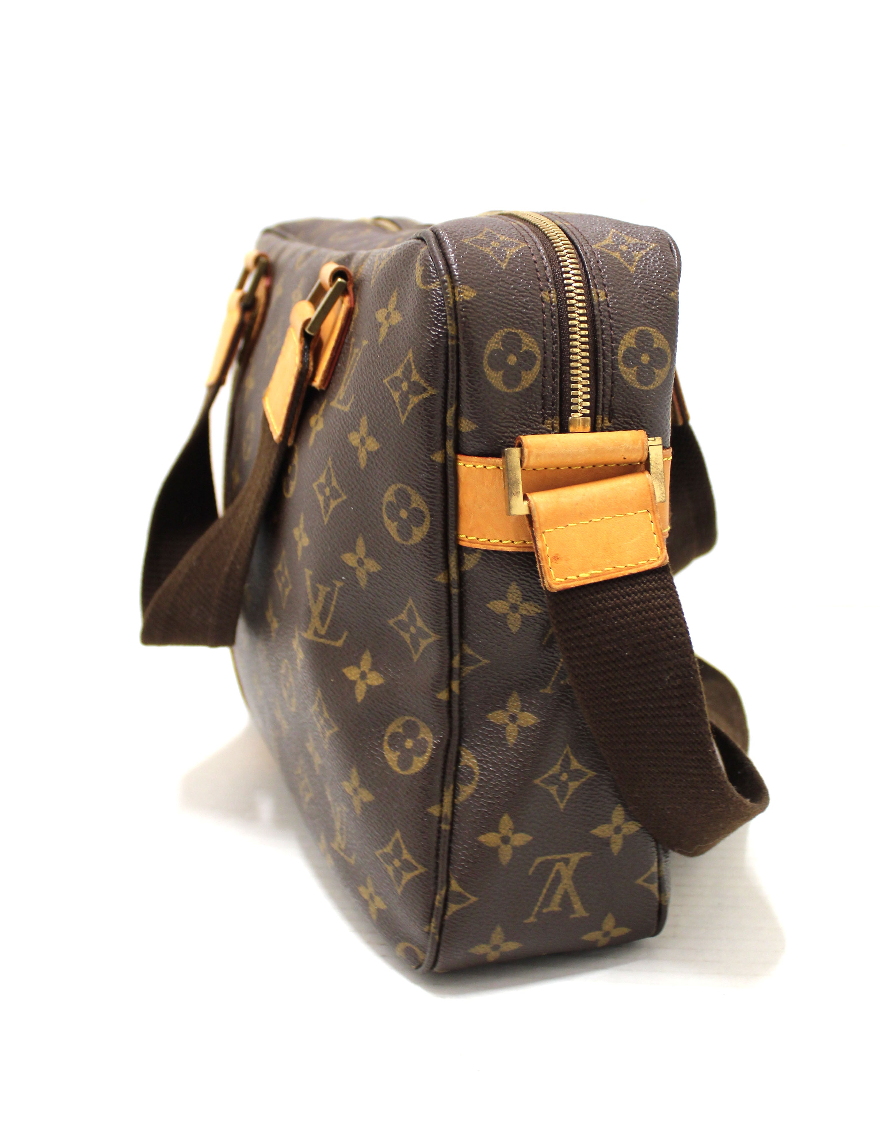 Louis+Vuitton+South+Bank+Besace+Shoulder+Bag+Brown+Canvas+Damier