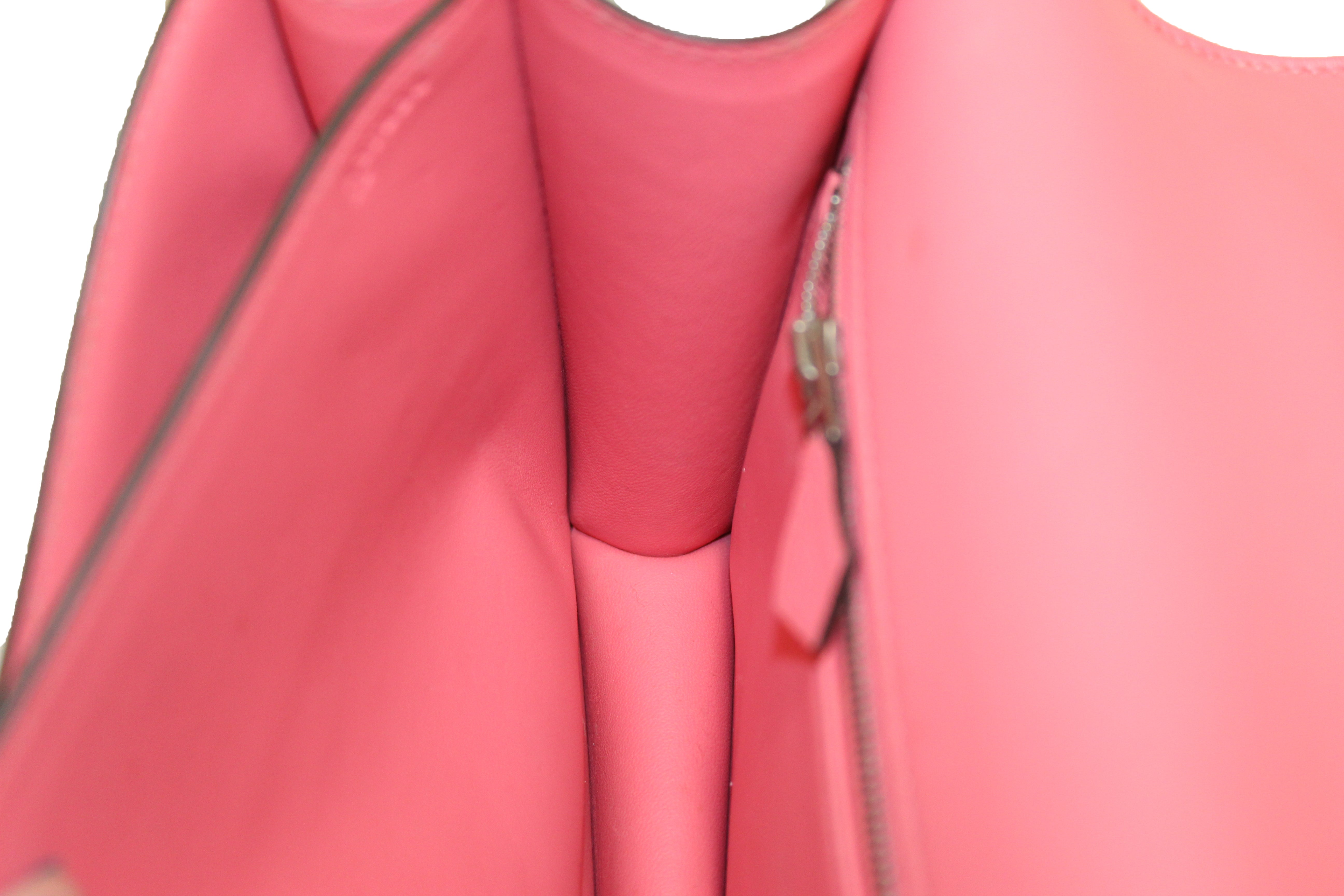 Authentic Hermes Pink Rose Azalee Leather Constance 24 Shoulder Bag