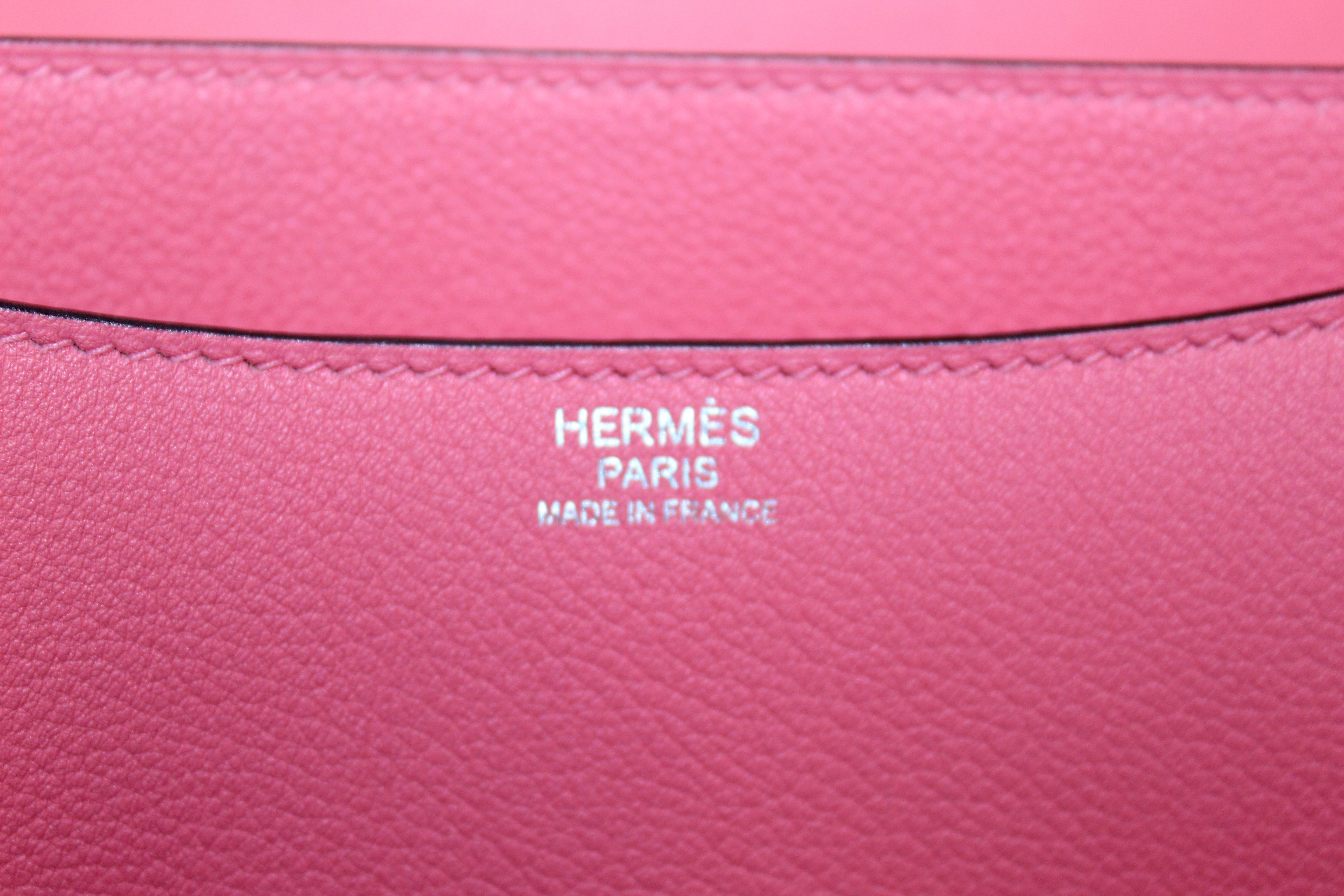 Hermès Rose Azalee Constance 24cm of Evercolor leather with Palladium  Hardware, Handbags & Accessories Online, Ecommerce Retail