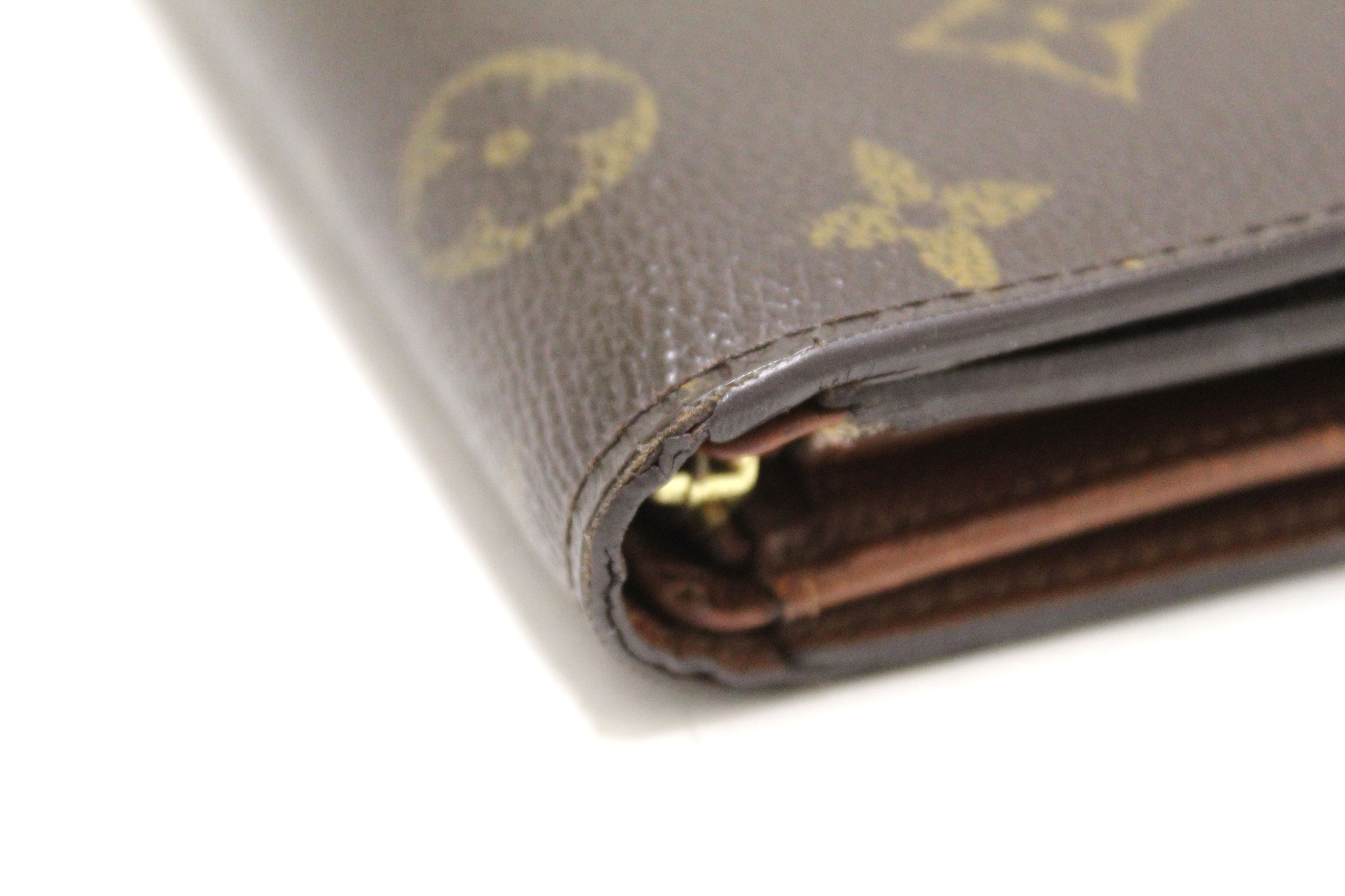 Authentic Louis Vuitton Classic Monogram Canvas Tresor Bifold Wallet