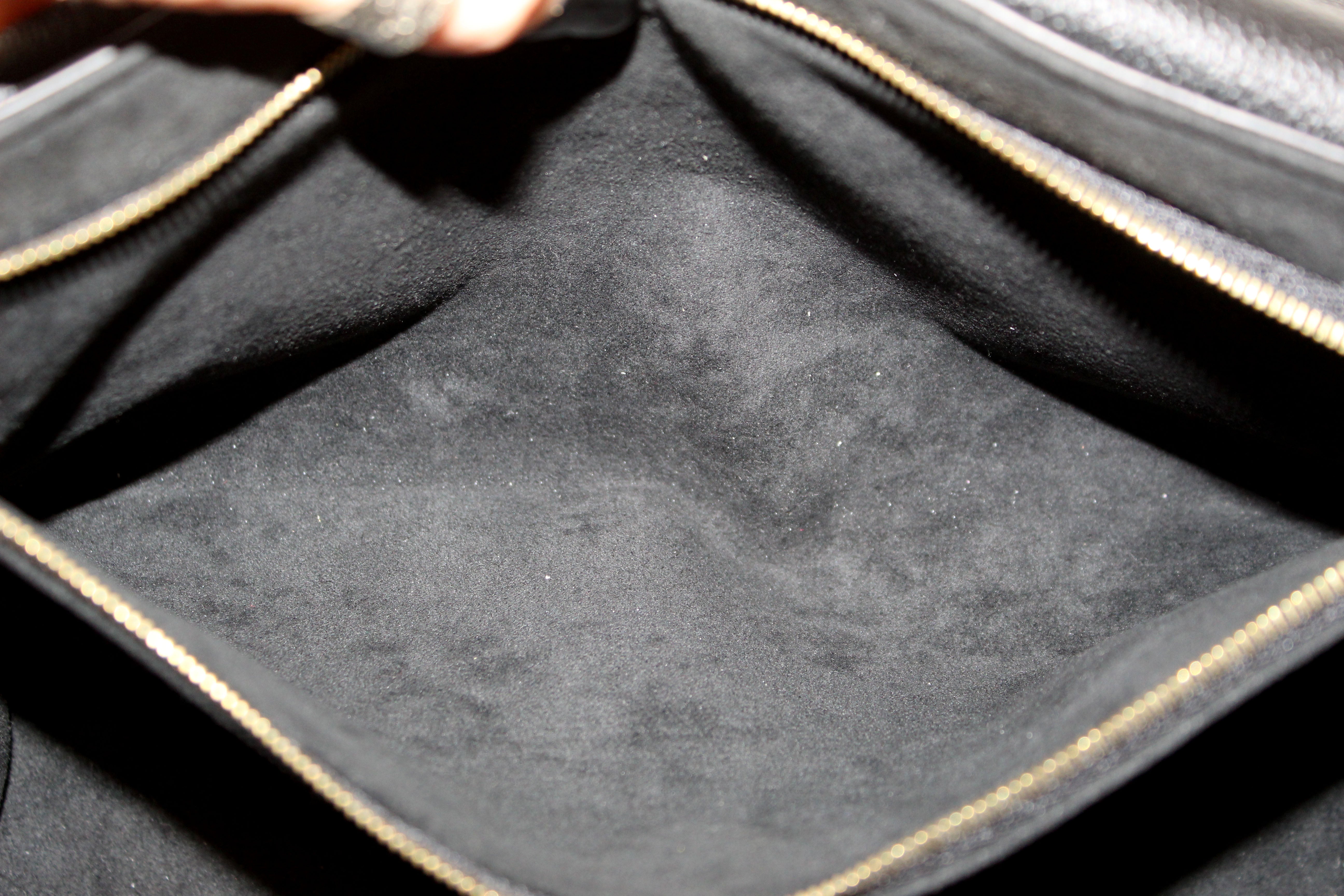 Authentic Louis Vuitton Black Monogram Empreinte Leather Vavin PM Shoulder Bag