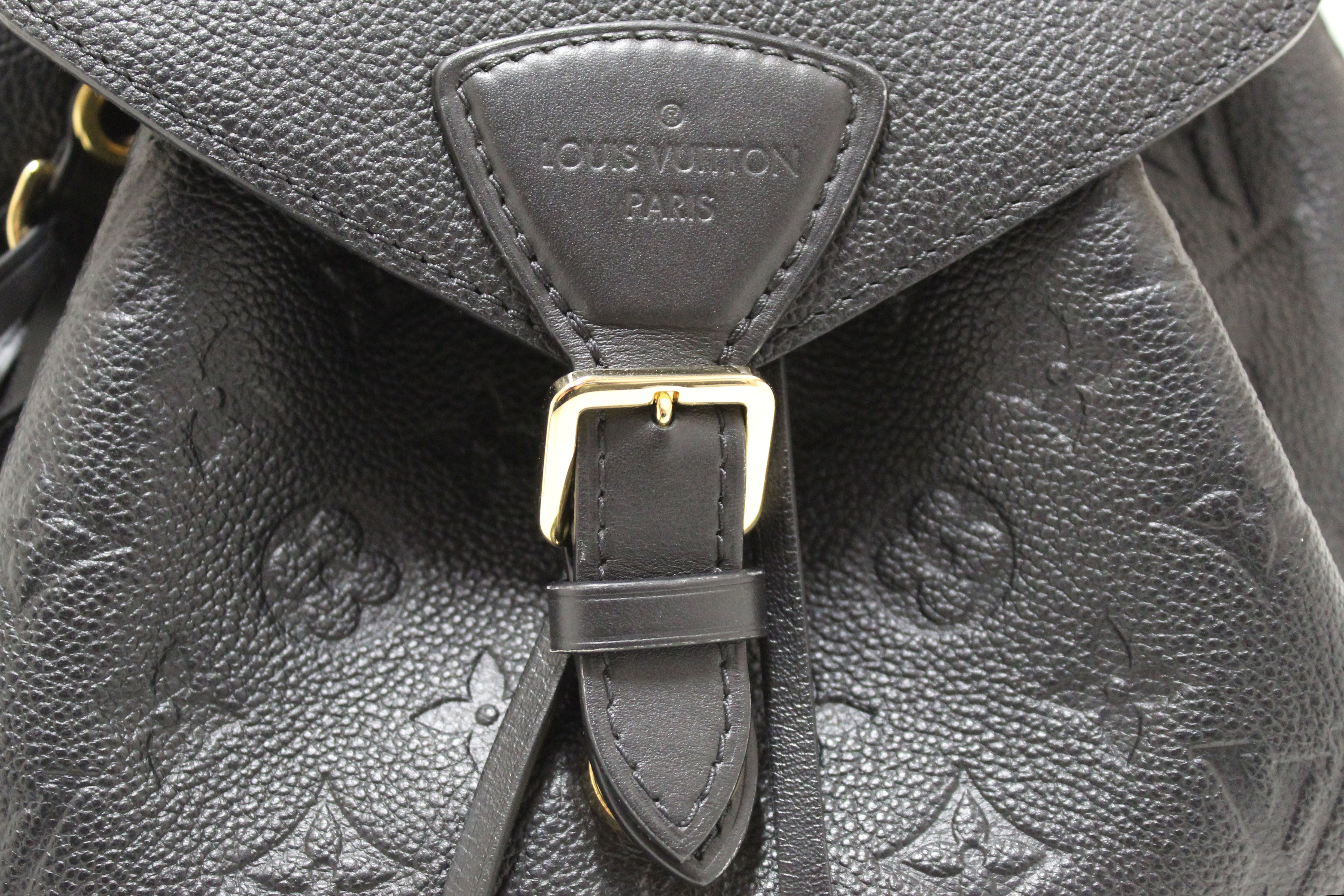 Authentic Louis Vuitton Black Monogram Empreinte Montsouris Backpack –  Paris Station Shop