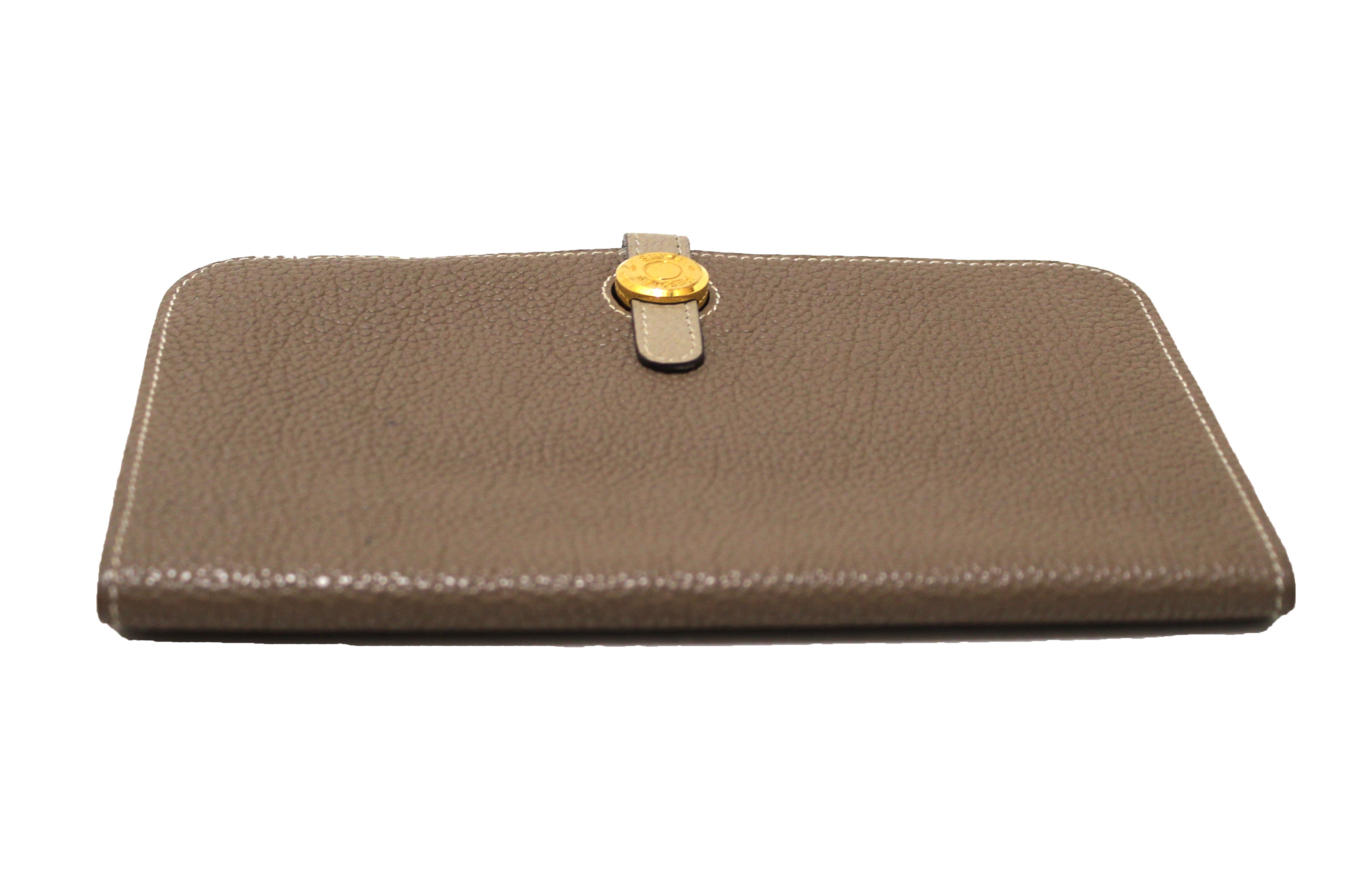 Hermes Dogon Wallet in Gold Togo, Small Leather Goods - Designer