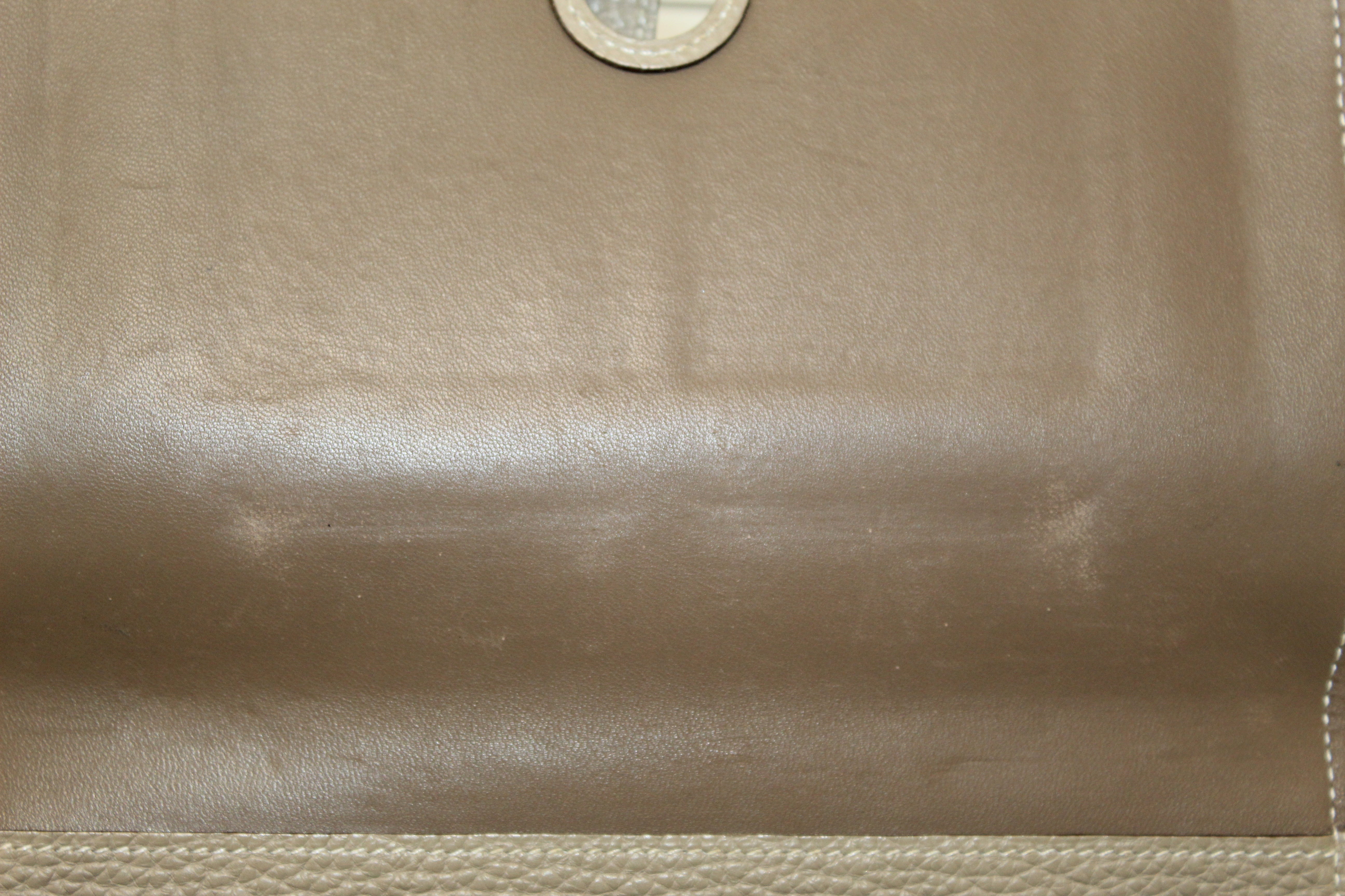 Hermes Grey Etoupe/Gris Tourterelle Bi-Color Togo Leather Dogon