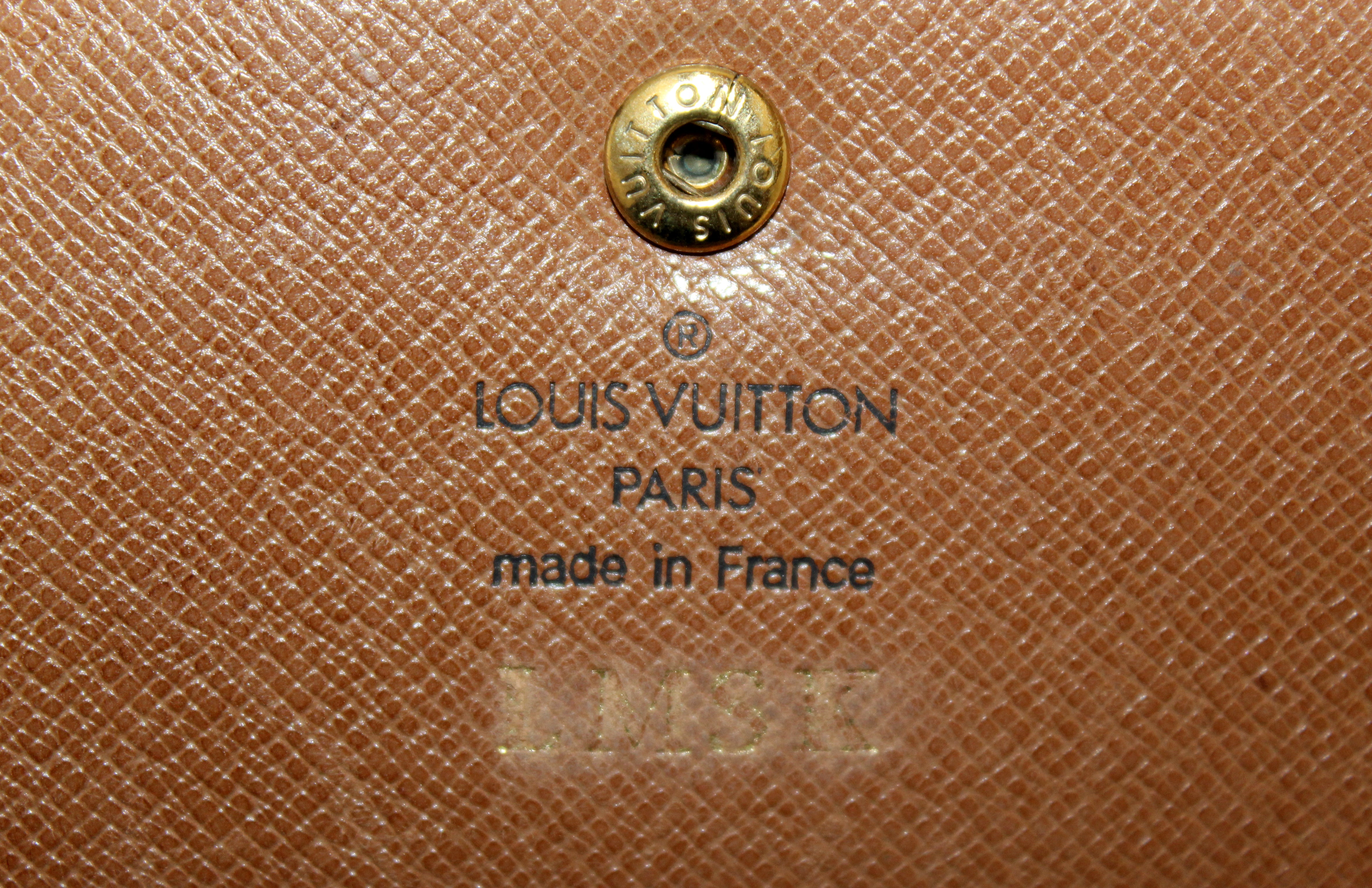 Authentic Louis Vuitton Vintage Monogram Canvas PTI Long Flap Wallet