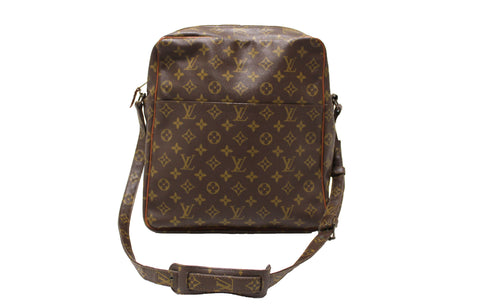 Authentic Louis Vuitton Vintage Monogram Canvas Large Danube Messenger Bag