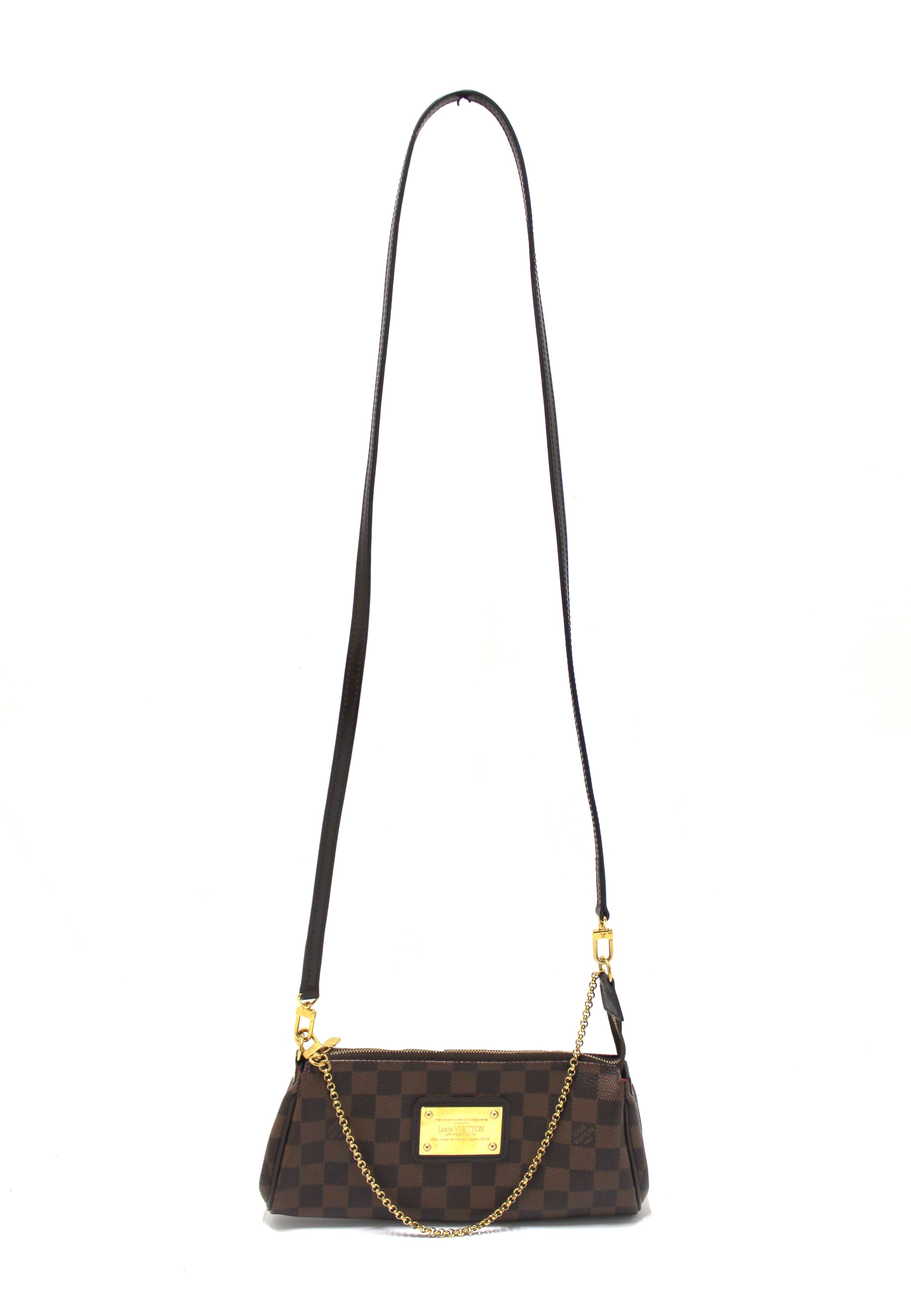Authentic Louis Vuitton Damier Canvas Eva Clutch Handbag Article