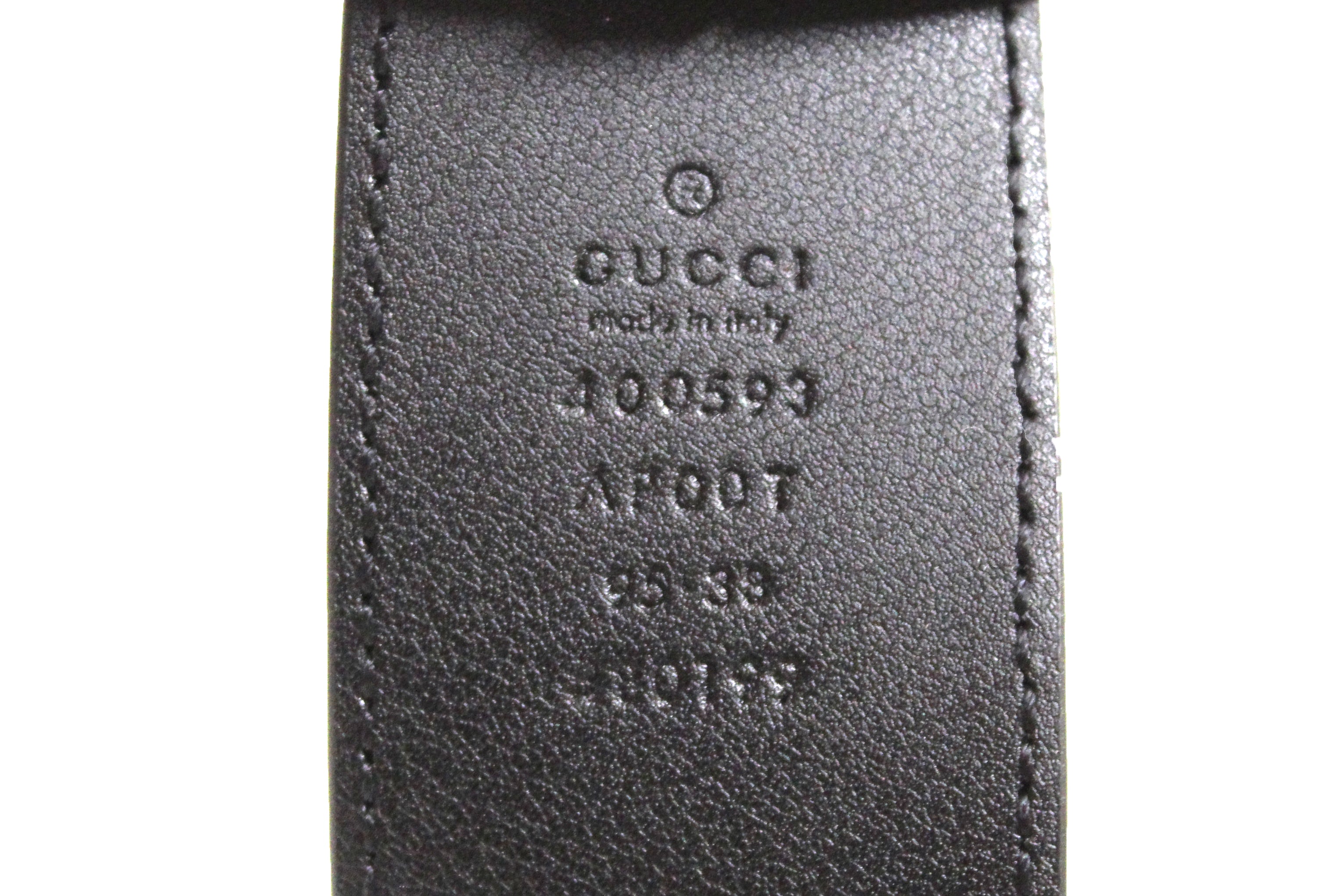 Authentic Gucci 2015 Re-Edition Wide Black Smooth Leather Belt Size 95