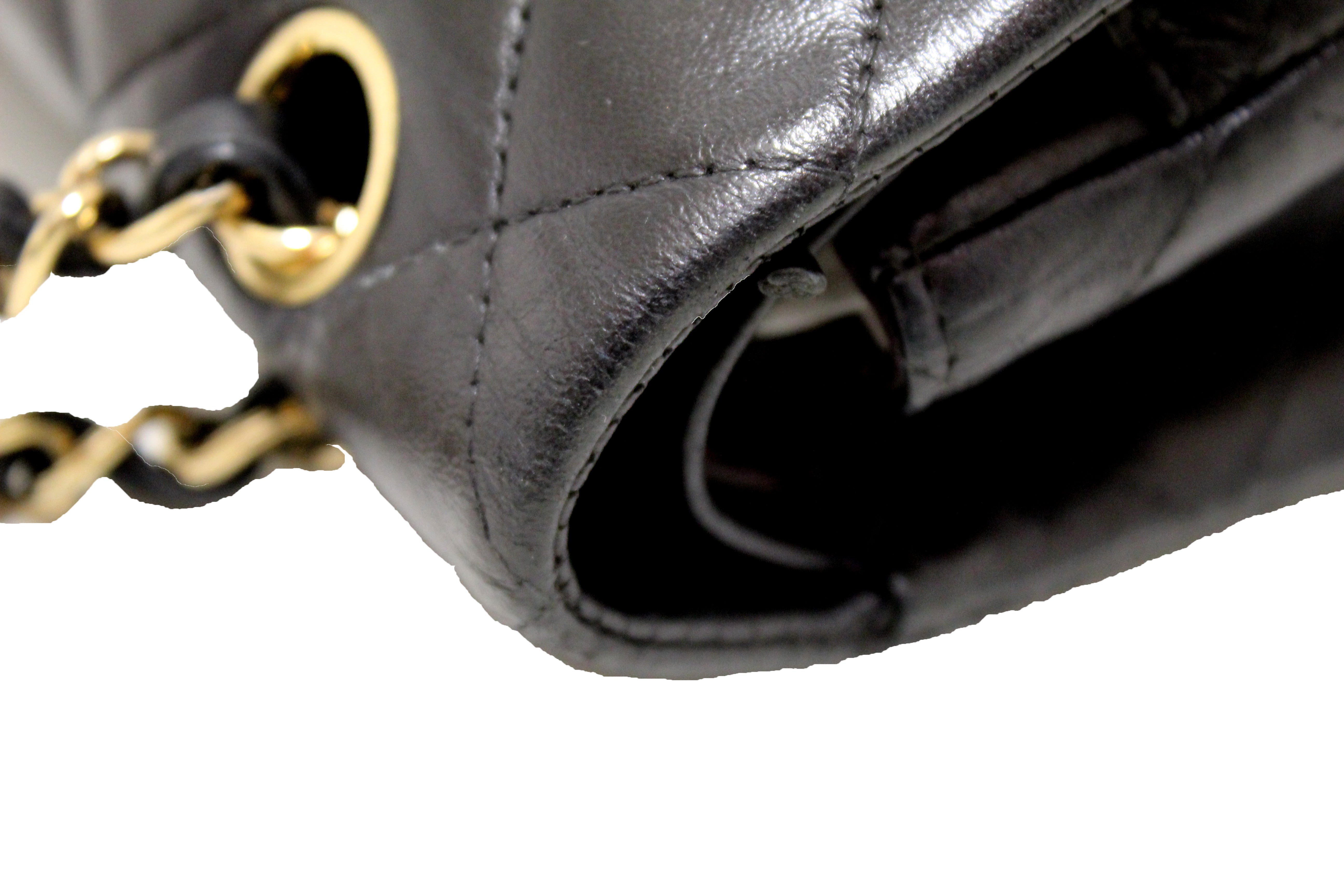 Authentic Chanel Black Vintage Classic Small Double Flap Bag