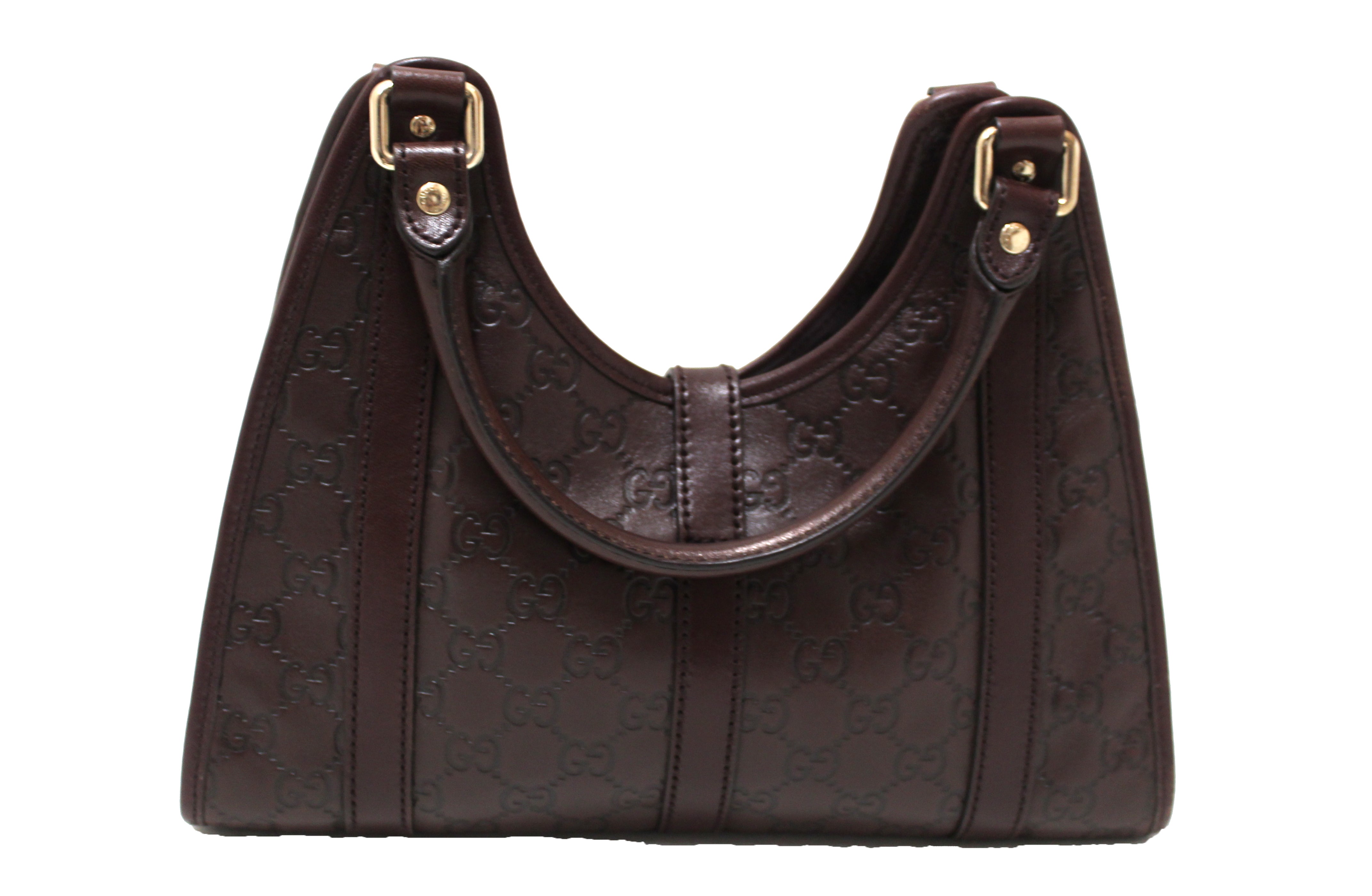 Gucci Dark Brown Guccissima Leather Joy Boston Bag