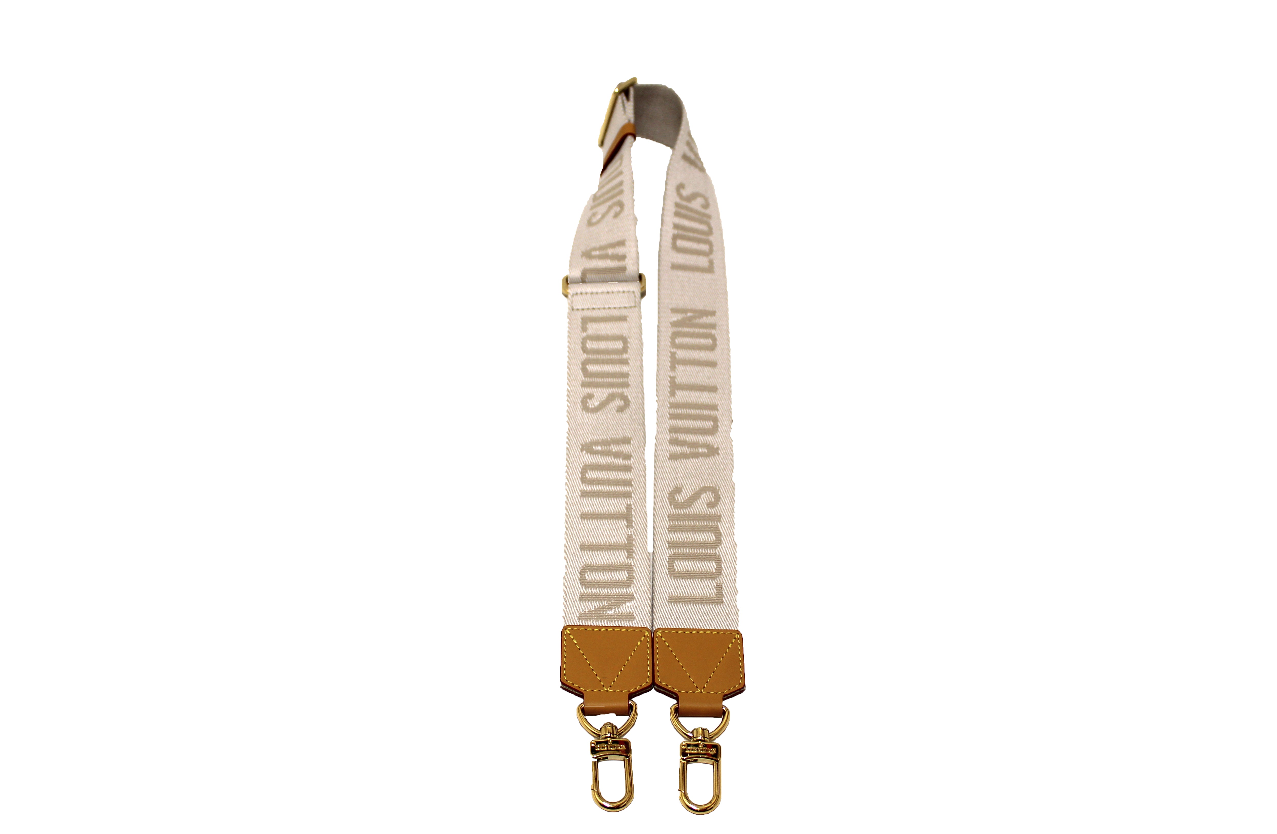 Authentic Louis Vuitton Beige Nylon Adjustable Sporty Bag Strap
