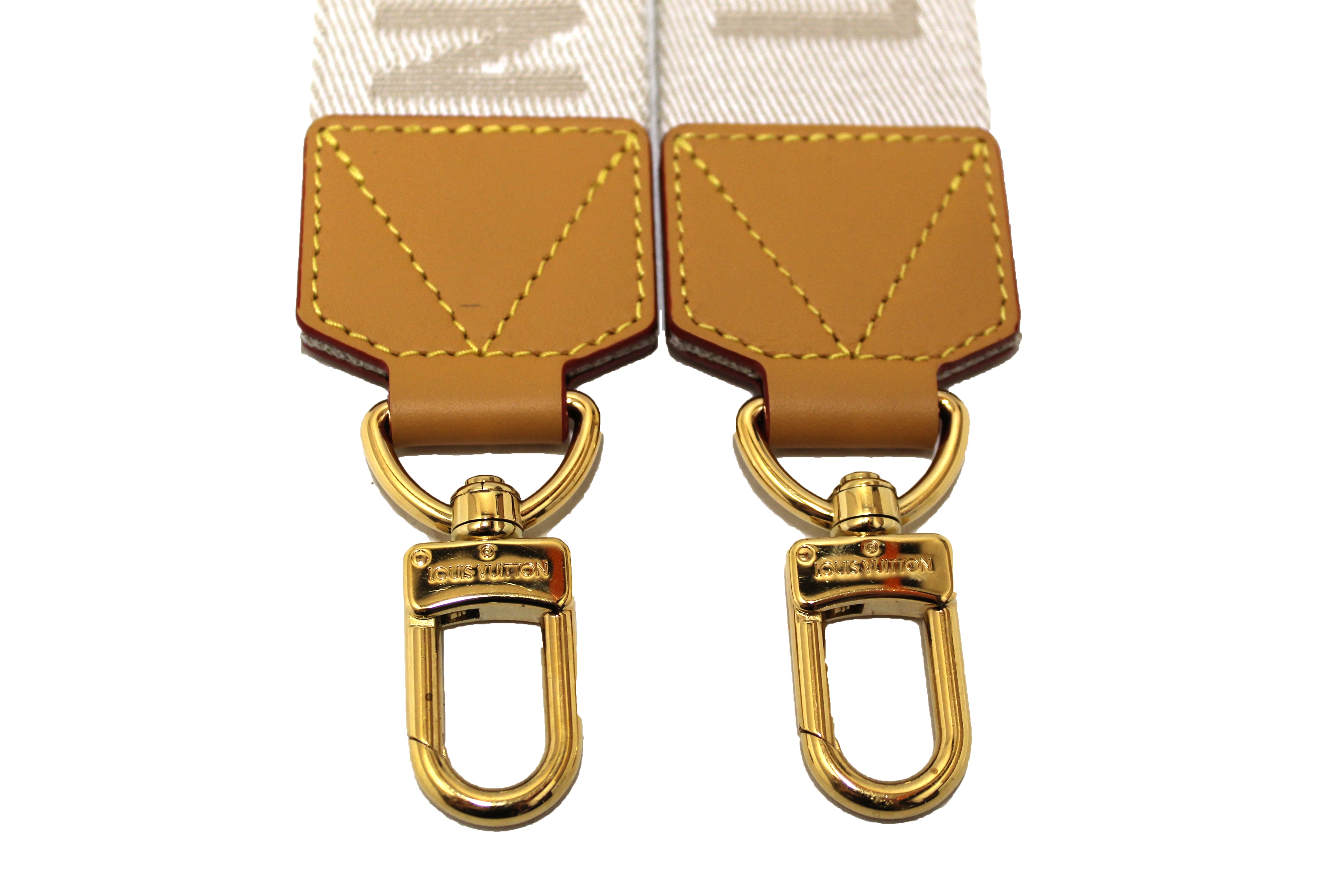 Louis Vuitton, Accessories, Authentic Louis Vuitton Leather Shoulder Strap  Beige Size