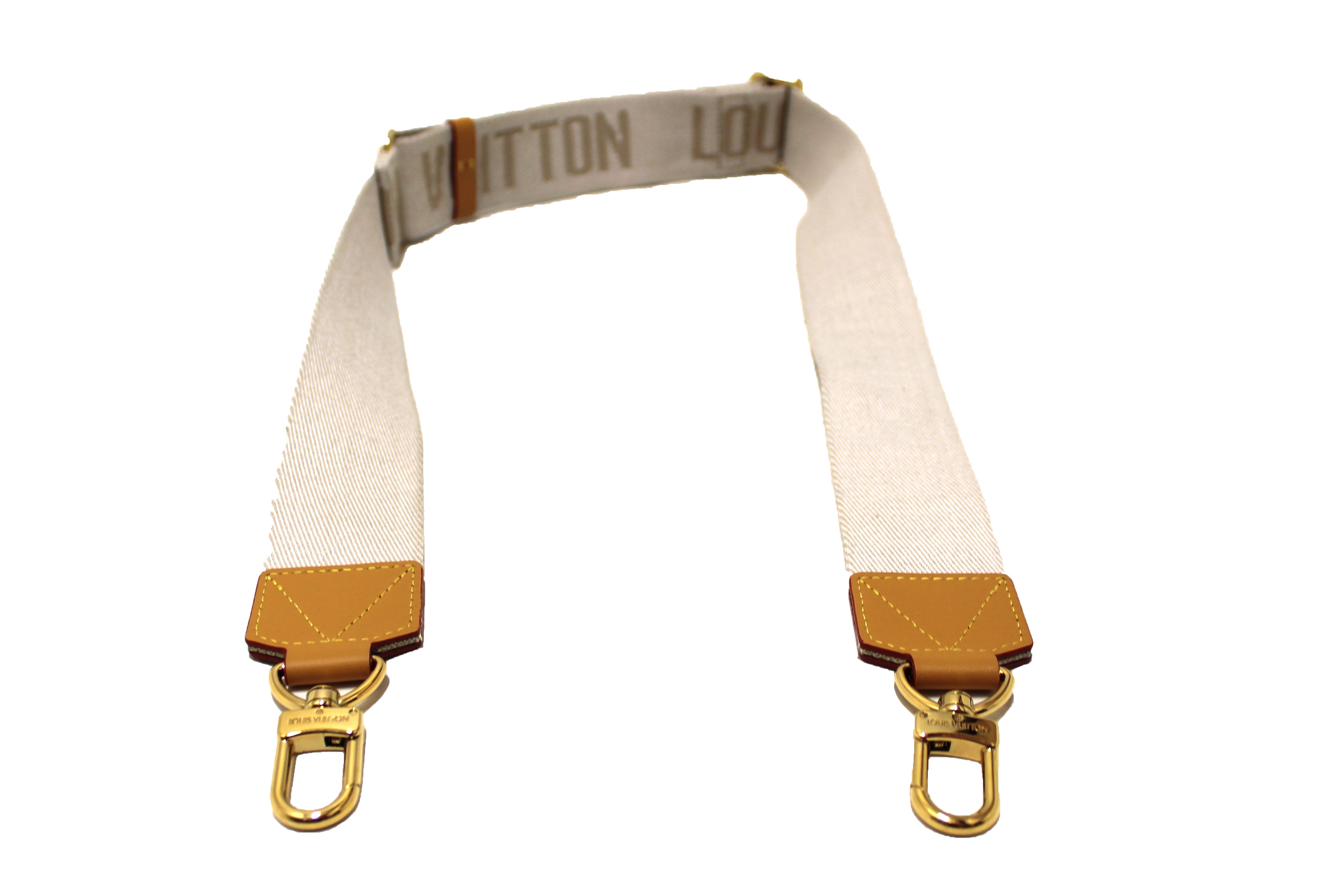Authentic Louis Vuitton Beige Nylon Adjustable Sporty Bag Strap – Paris ...