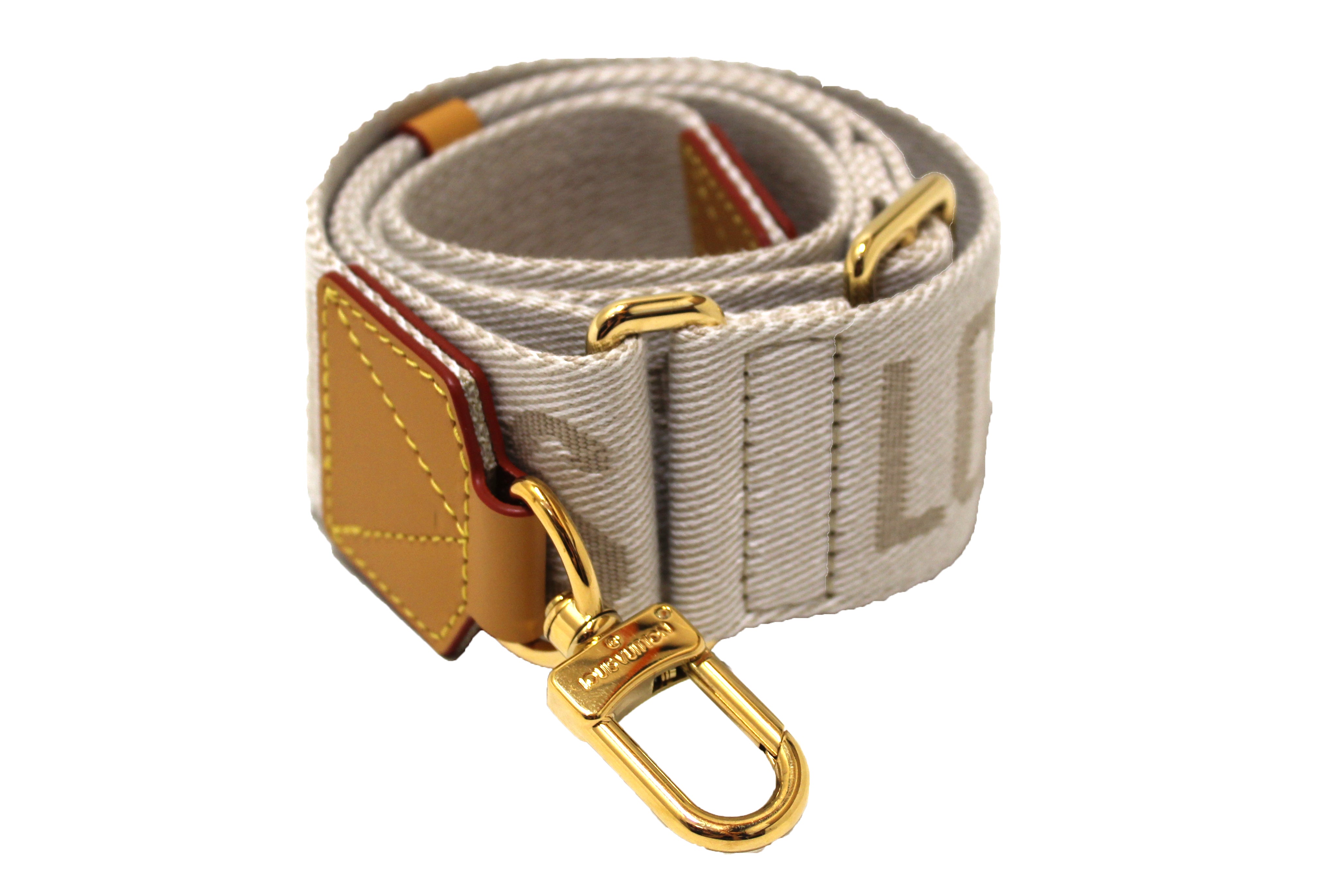 Authentic Louis Vuitton Beige Nylon Adjustable Sporty Bag Strap – Paris ...
