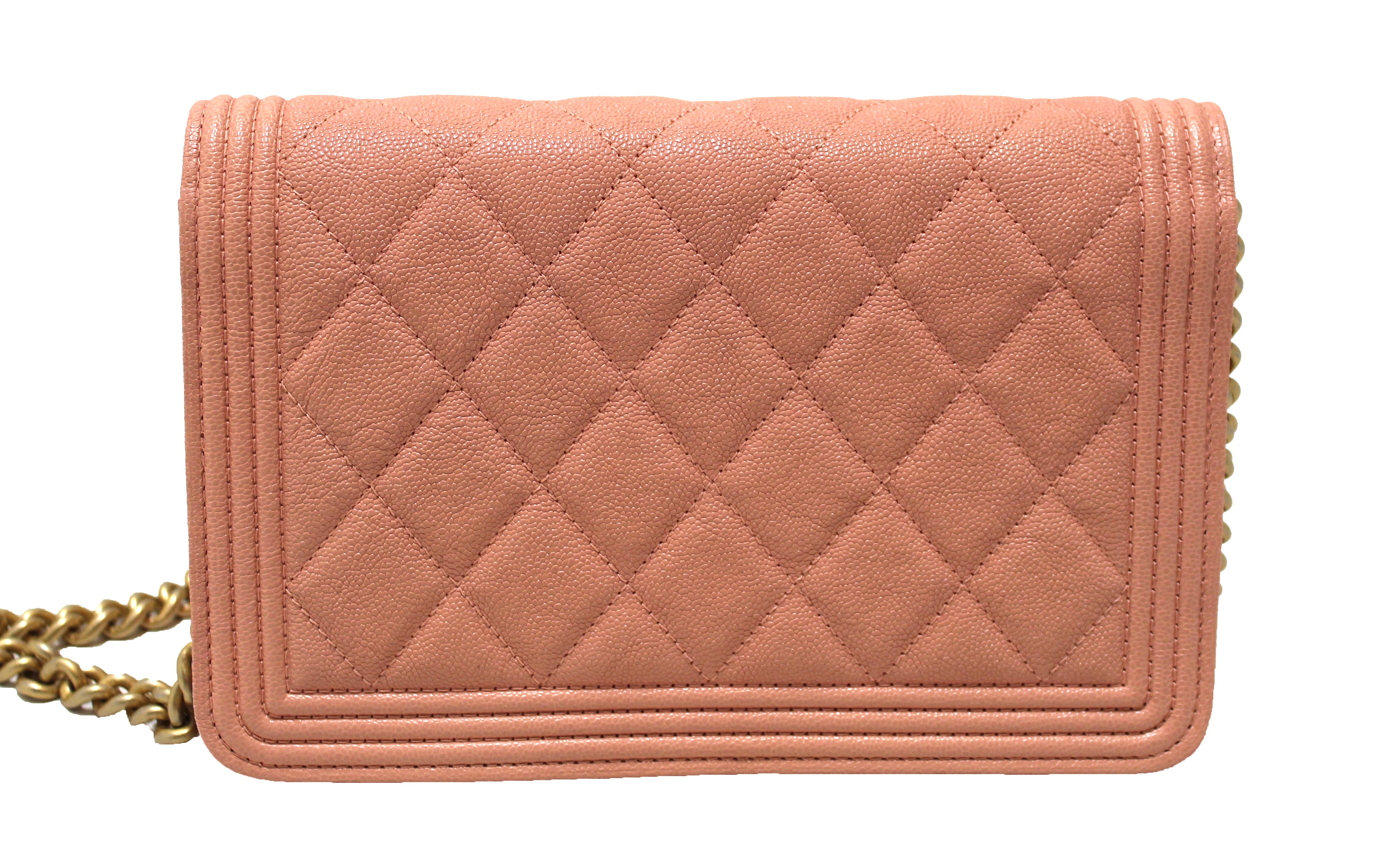 Chanel Classic Quilted Wallet on Chain Pink Caviar – ＬＯＶＥＬＯＴＳＬＵＸＵＲＹ