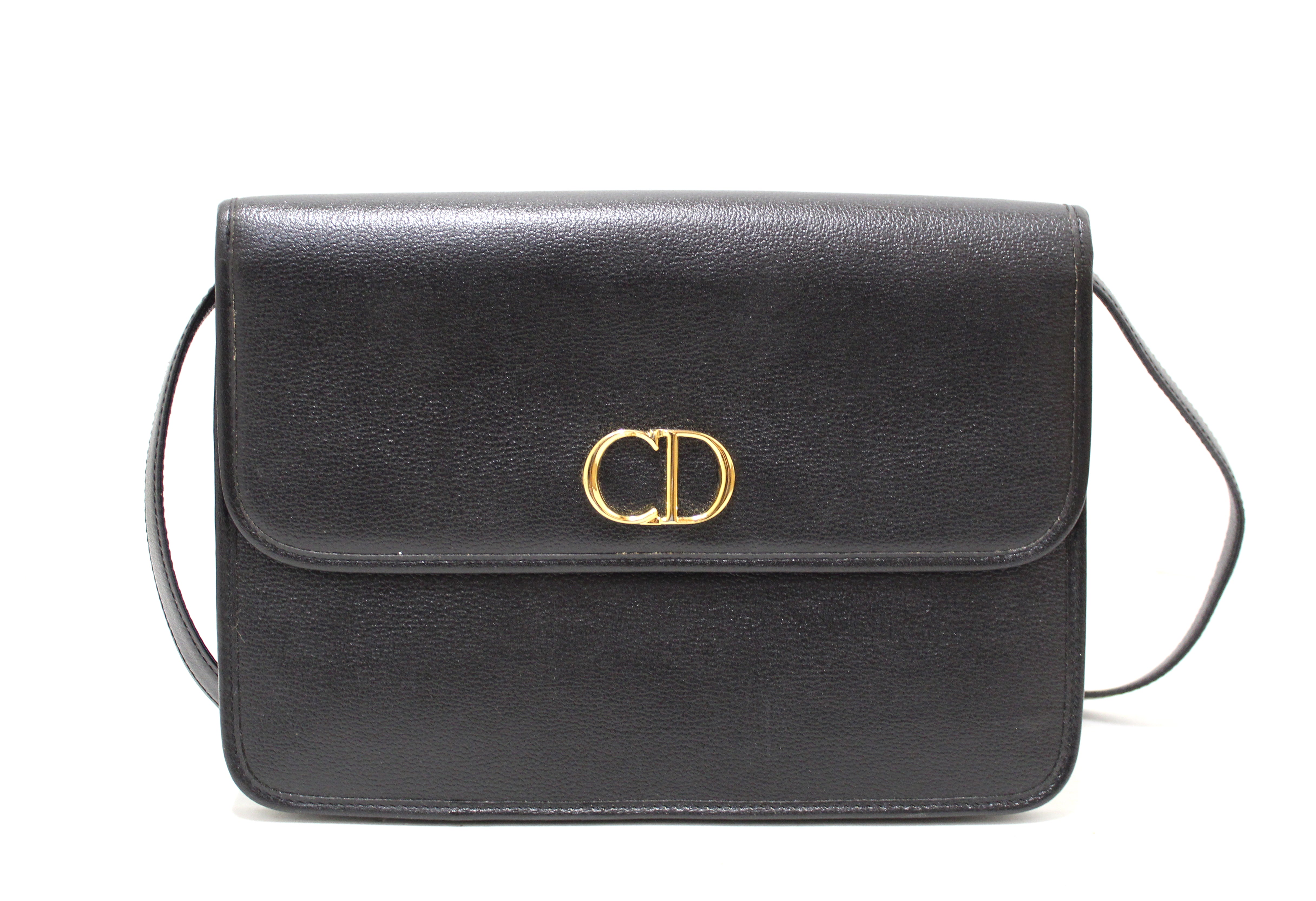 Authentic Christian Dior Vintage Black Crossbody Messenger Bag