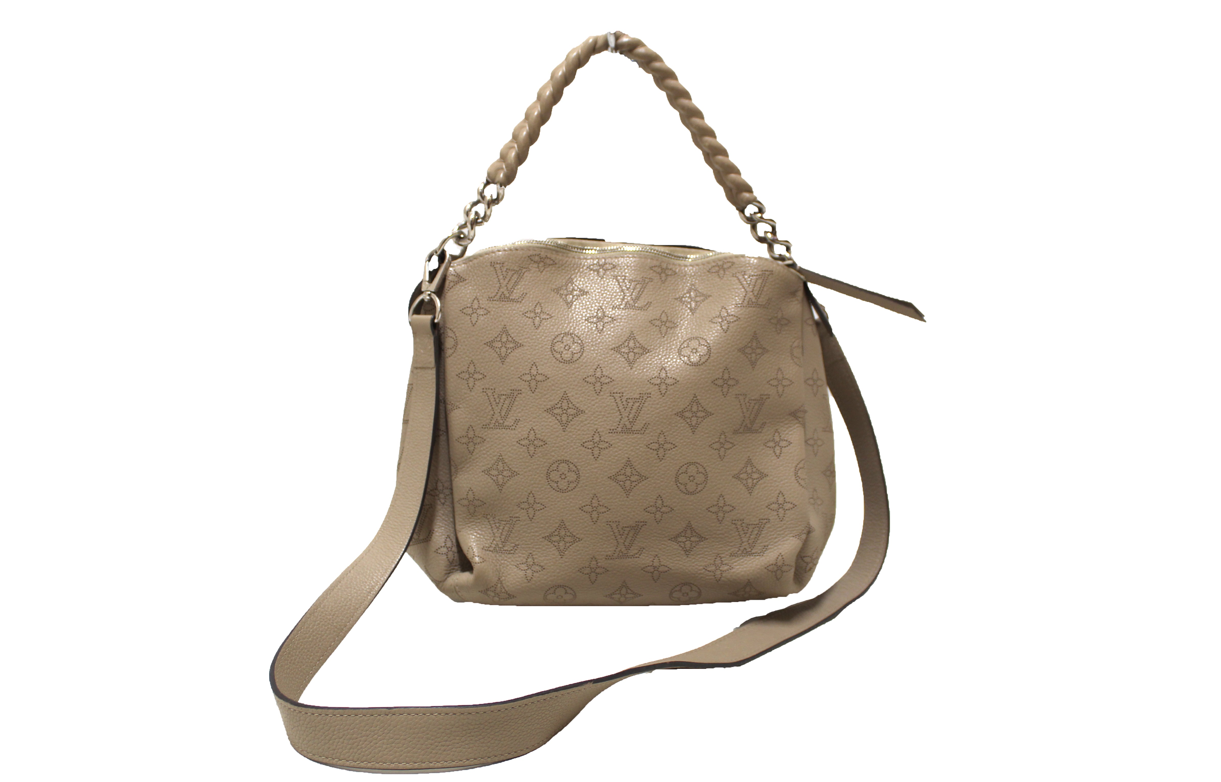 Authentic Louis Vuitton Grey Mahina Babylone Chain BB Hobo Bag – Paris  Station Shop