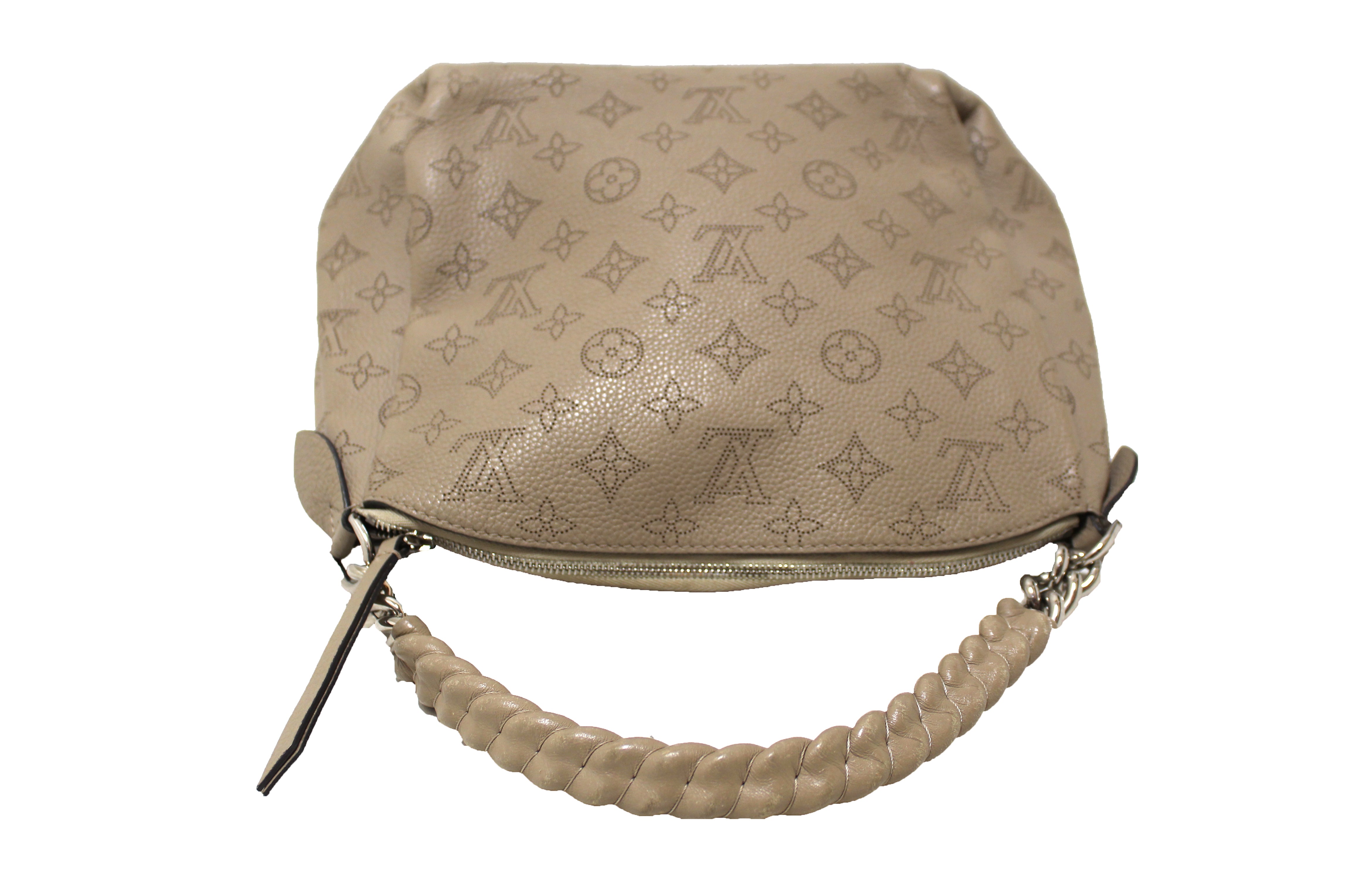 Authentic Louis Vuitton Grey Mahina Babylone Chain BB Hobo Bag – Paris  Station Shop