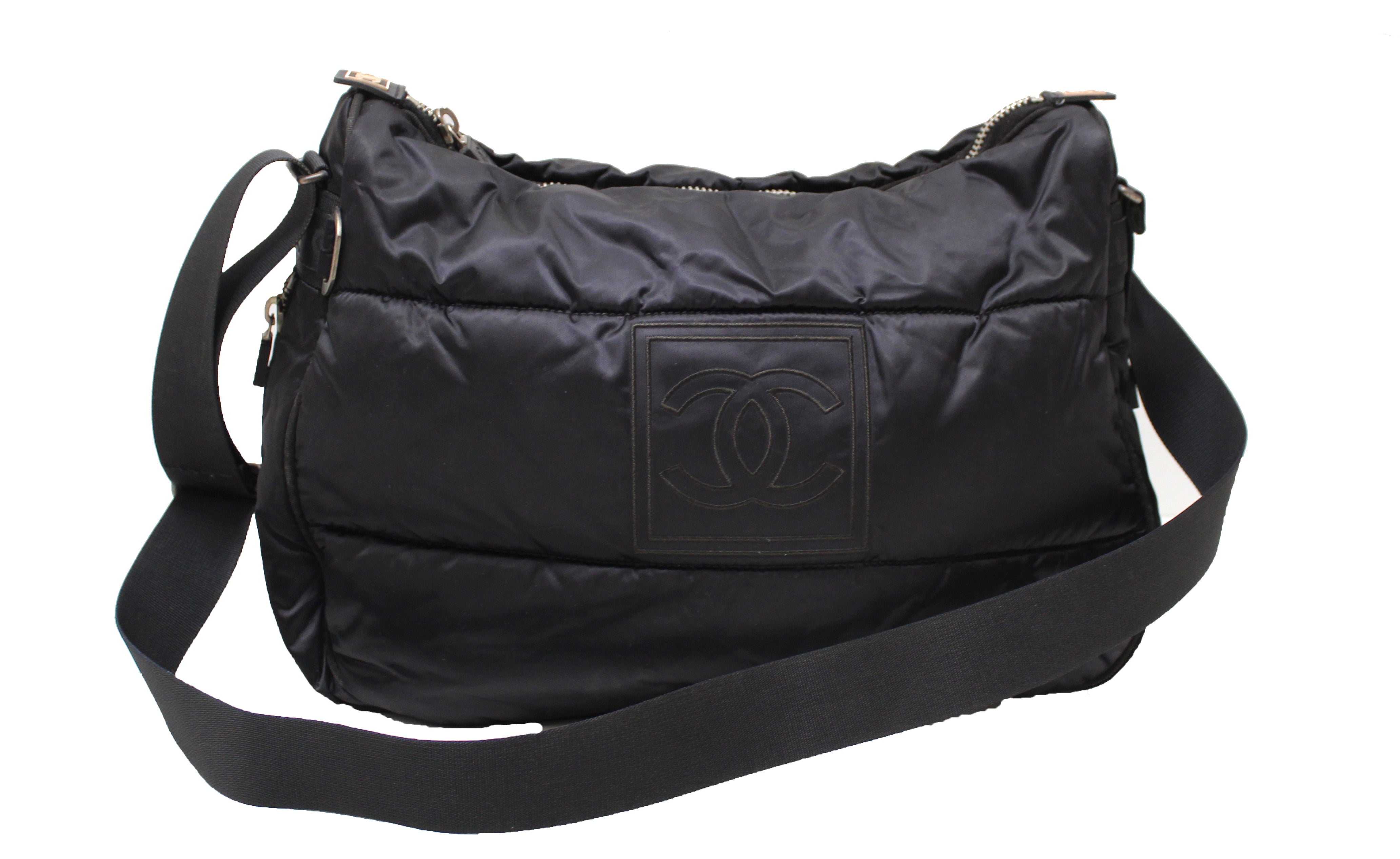 Authentic Chanel Black Nylon Sports Line CoCo Mark Messenger Bag – Paris  Station Shop