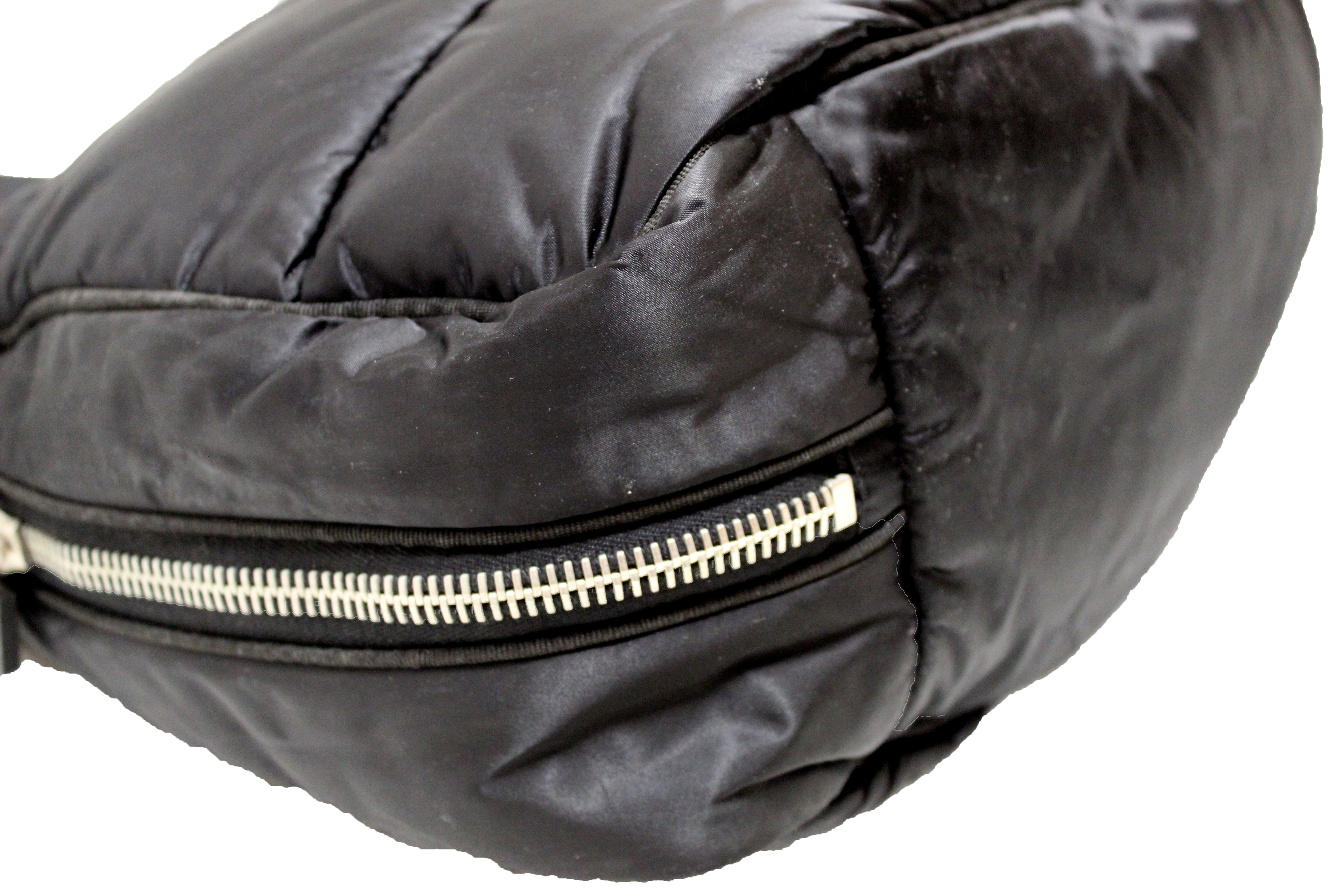 Authentic Chanel Black Nylon Sports Line CoCo Mark Messenger Bag
