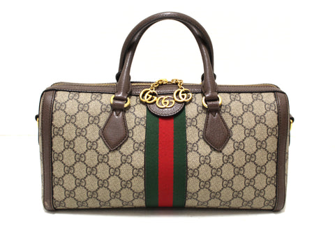 Authentic Gucci Ophidia GG Medium Boston Top Handle Shoulder Hand Bag