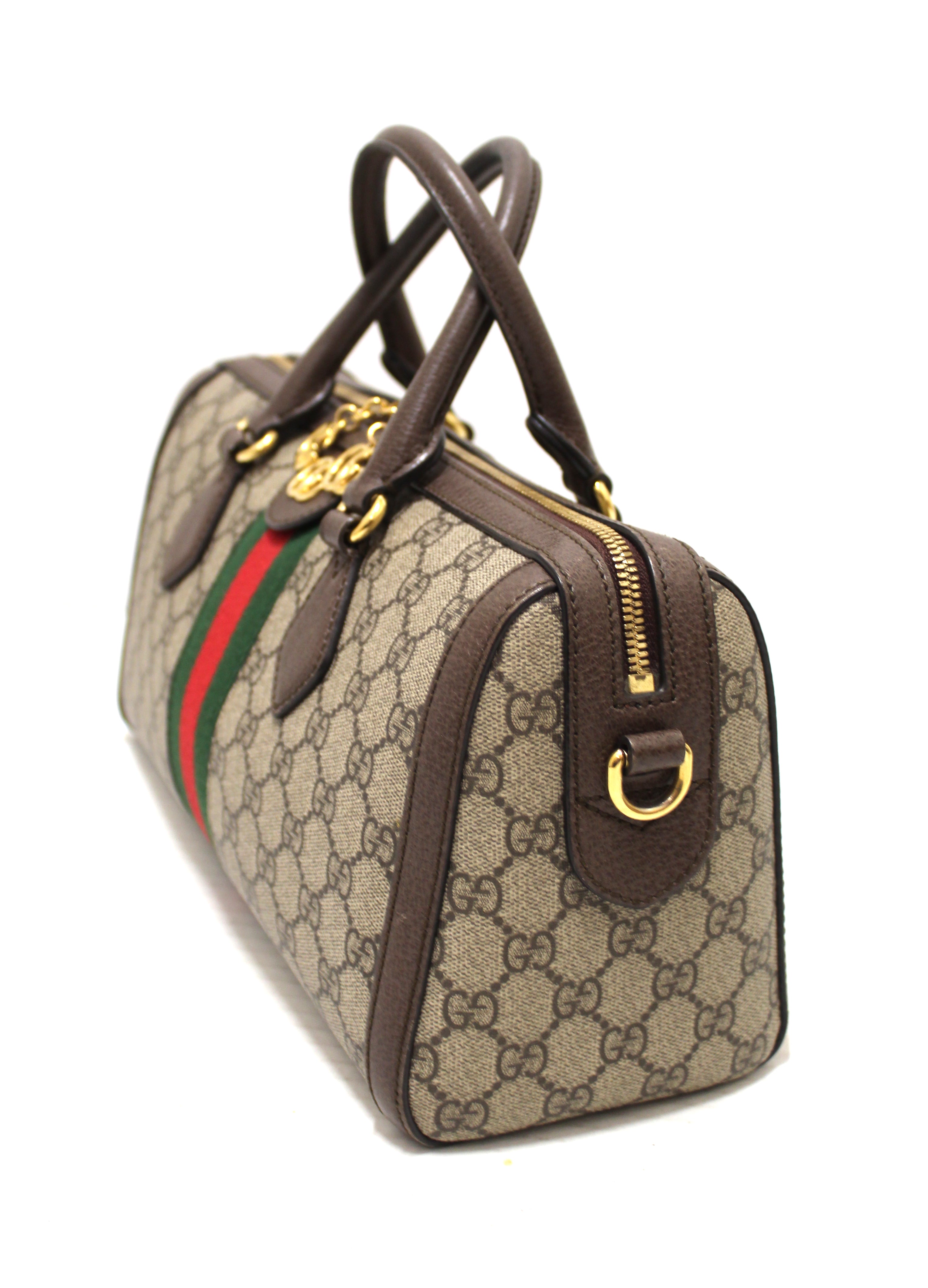 Authentic Gucci Ophidia GG Medium Boston Top Handle Shoulder Hand Bag
