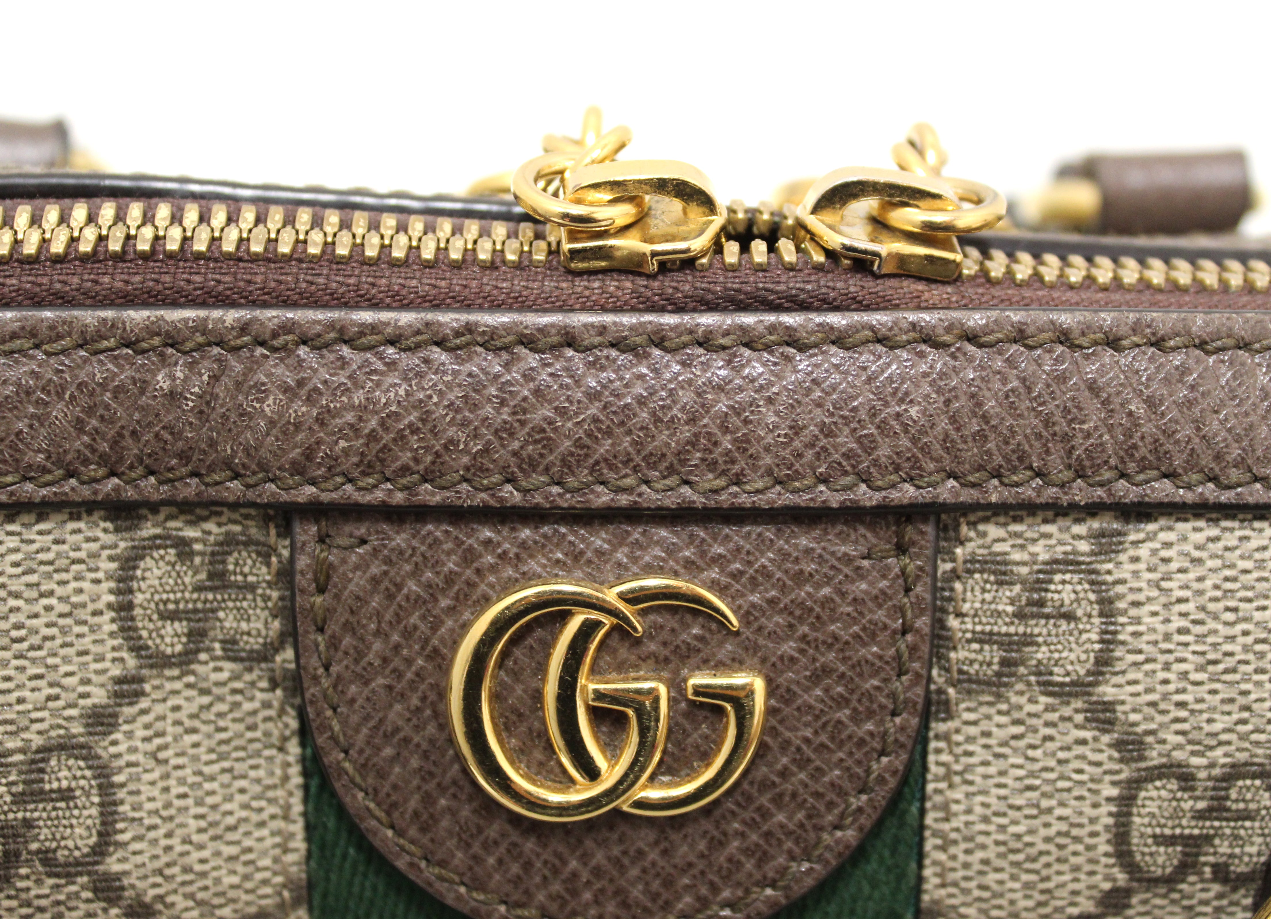 Authentic Gucci Ophidia GG Medium Boston Top Handle Shoulder Hand Bag