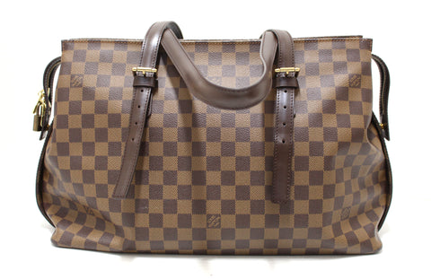 Authentic Louis Vuitton Damier Ebene Chelsea Tote Shoulder Bag