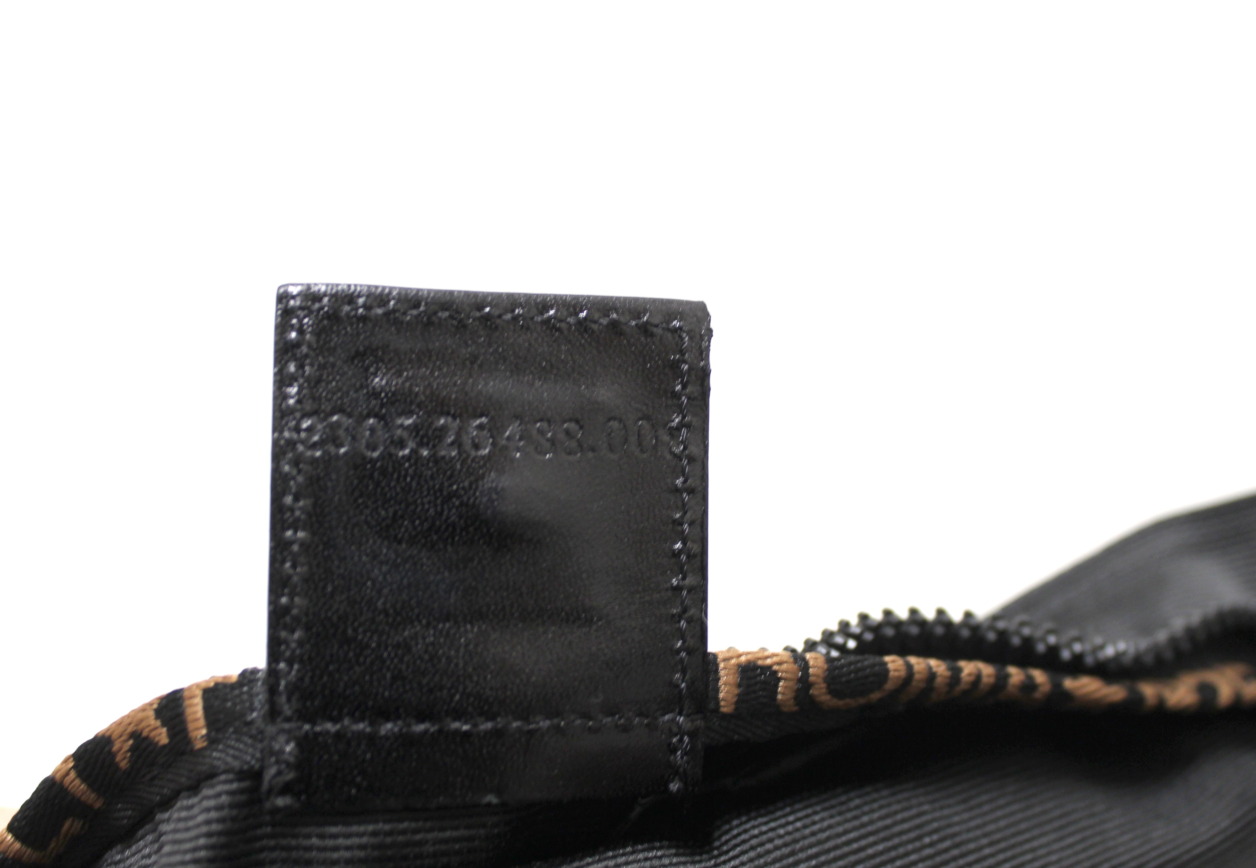 Authentic Fendi Black Fabric Square Tote handbag