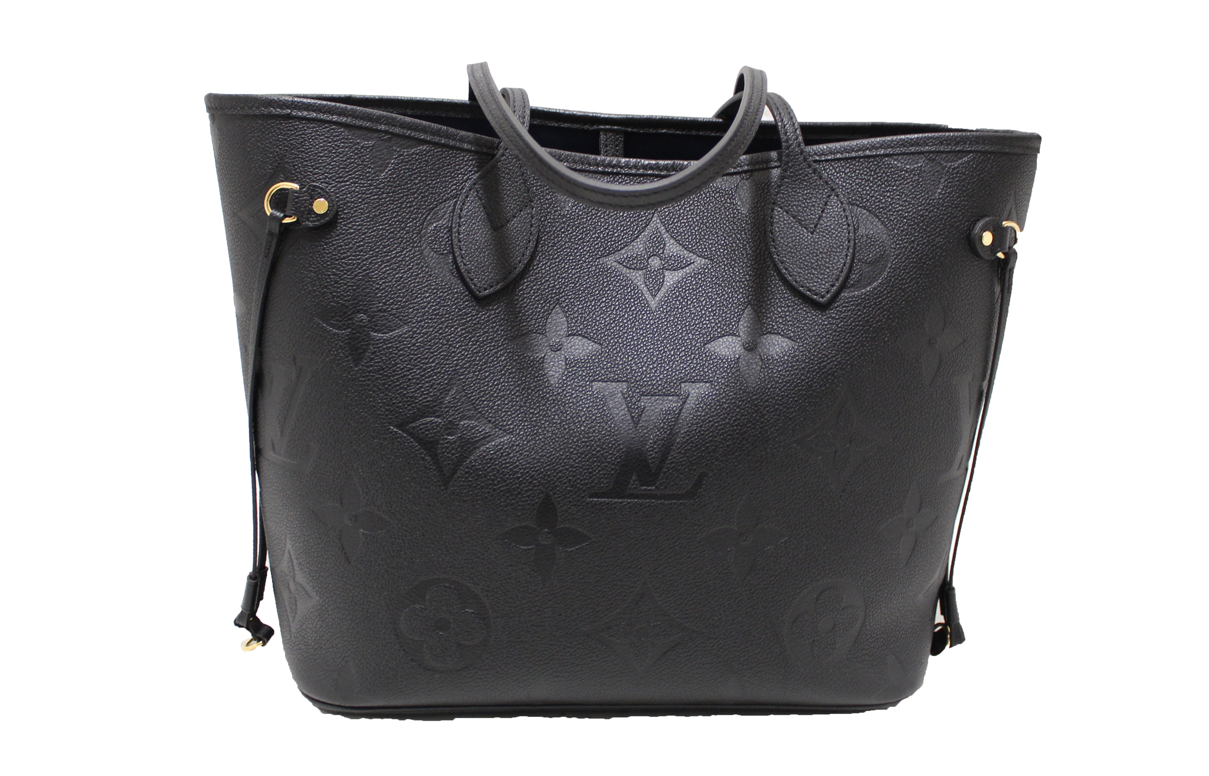 Authentic Louis Vuitton Black Monogram Empreinte Leather Neverfull MM authentic-louis-vuitton-black-monogram-empreinte-leather-neverfull-mm