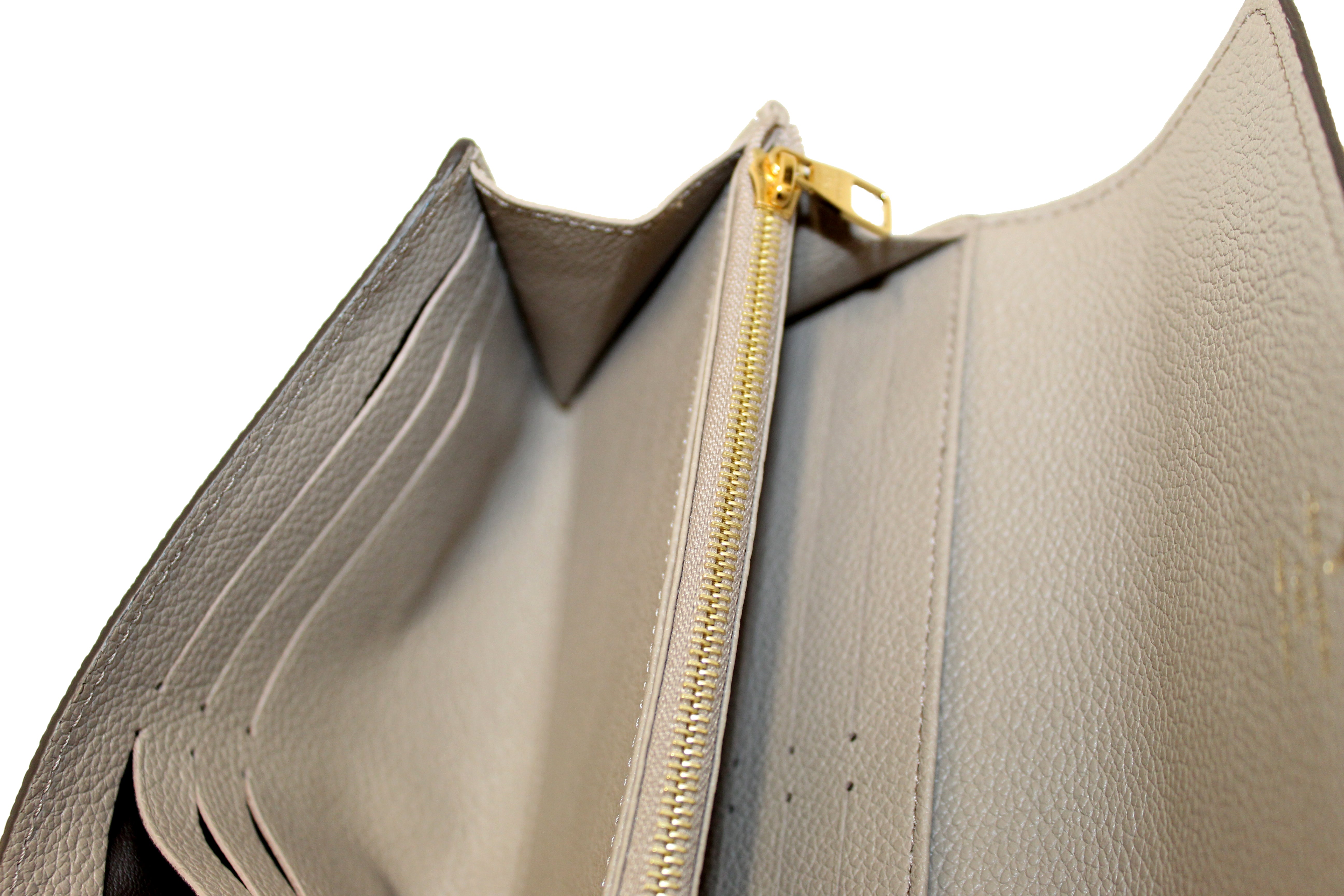 Louis Vuitton, Bags, Louis Vuitton Giant Monogram Creme Gray Bicolor Empreinte  Leather Wallet