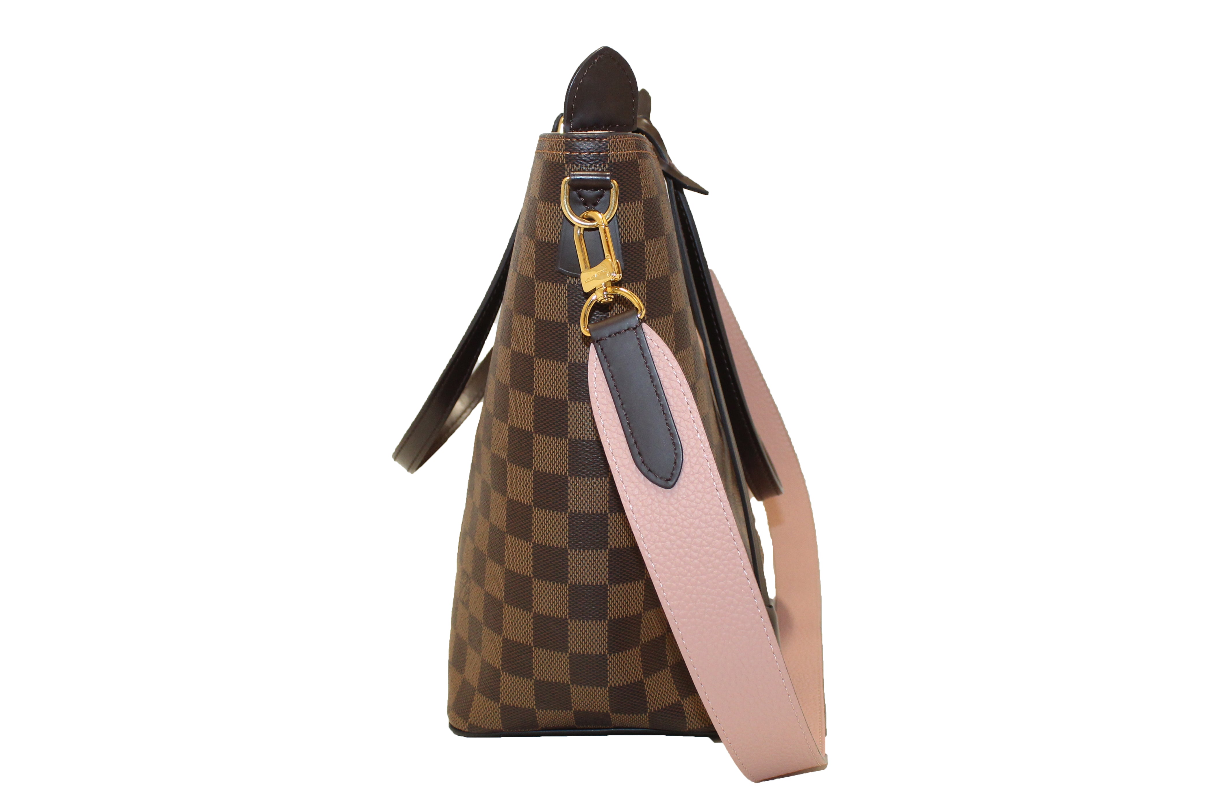 Louis Vuitton Damier Ebene Canvas With Pink Leather Brittany Bag – Italy  Station