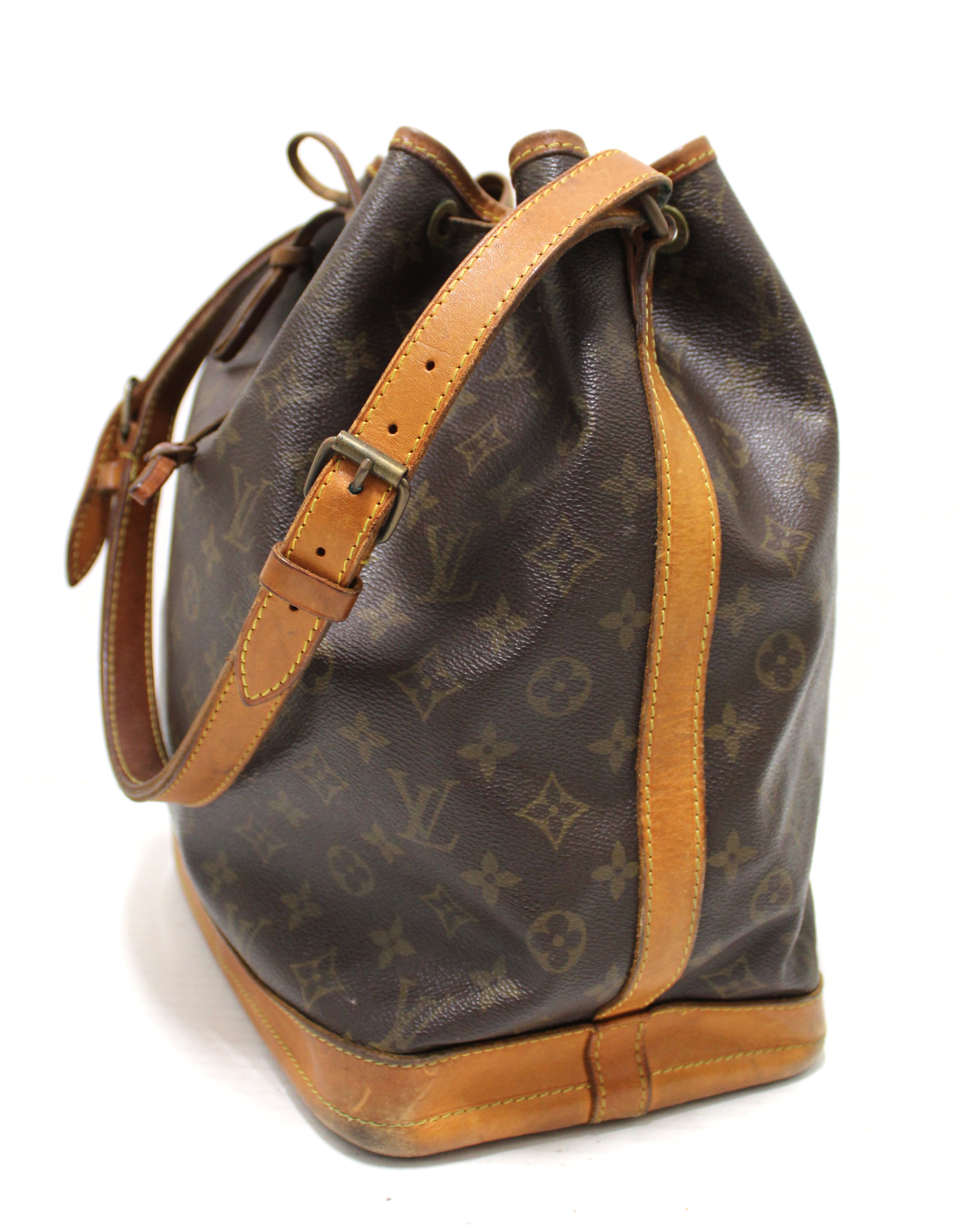 Authentic Louis Vuitton Classic Monogram Large Noe Drawstring Shoulder Bag