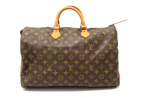 Authentic Louis Vuitton Vintage Classic Monogram Speedy 40 Handbag